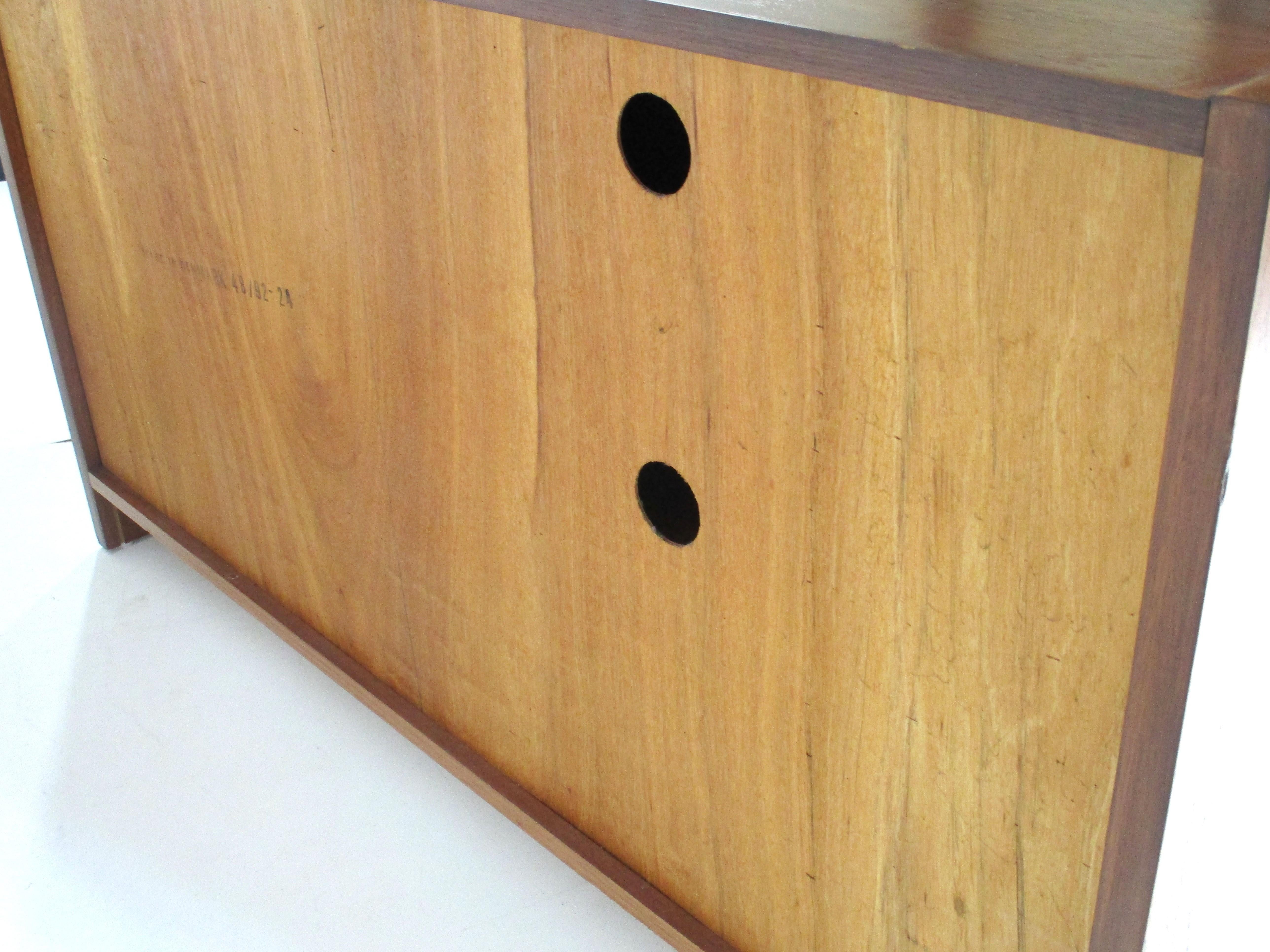 Mid Century Walnut Stereo Record Cabinet in the style of Borge Mogensen Denmark 7