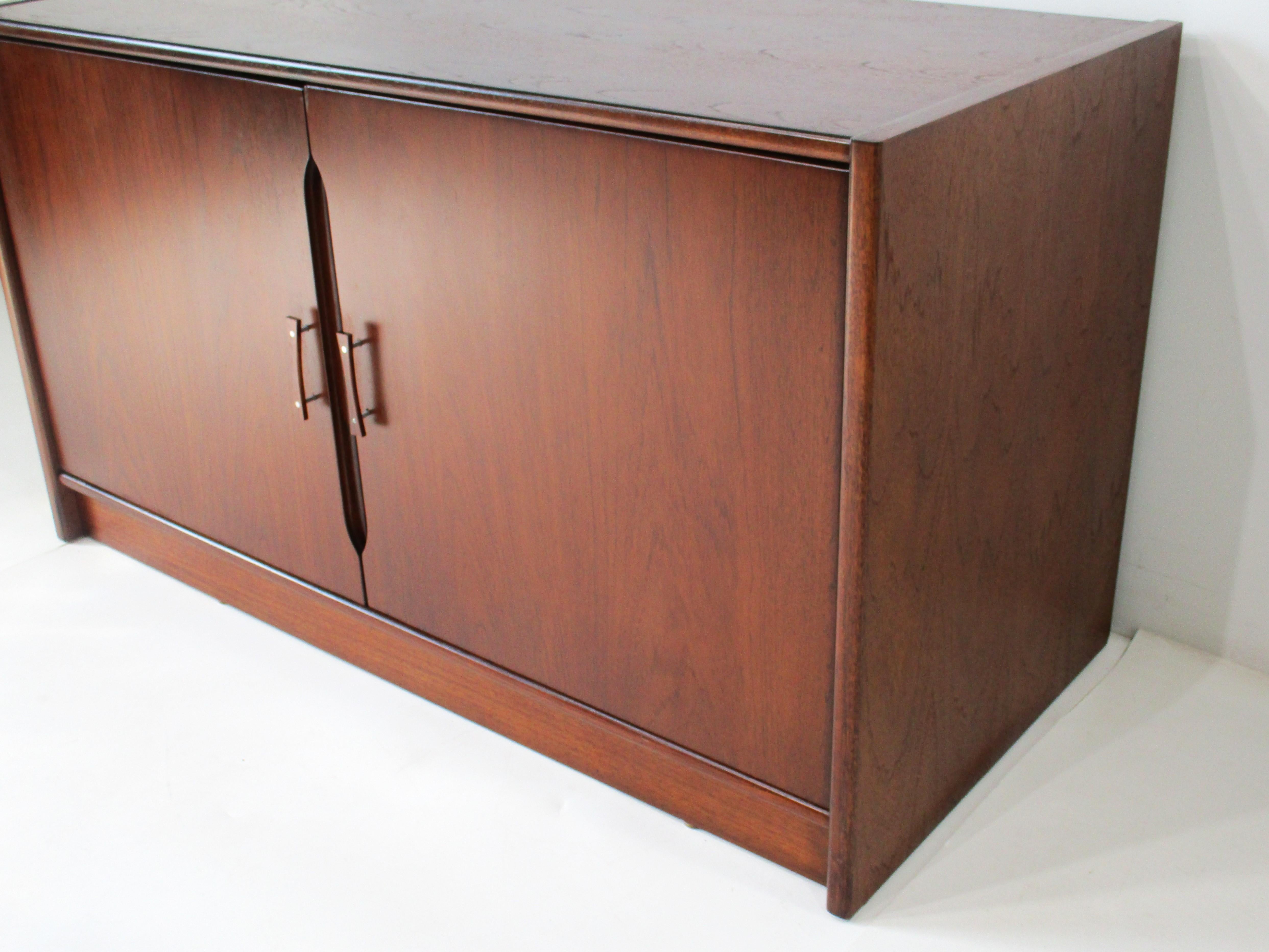 Mid-Century Modern Mid Century Walnut Stereo Record Cabinet in the style of Borge Mogensen Denmark