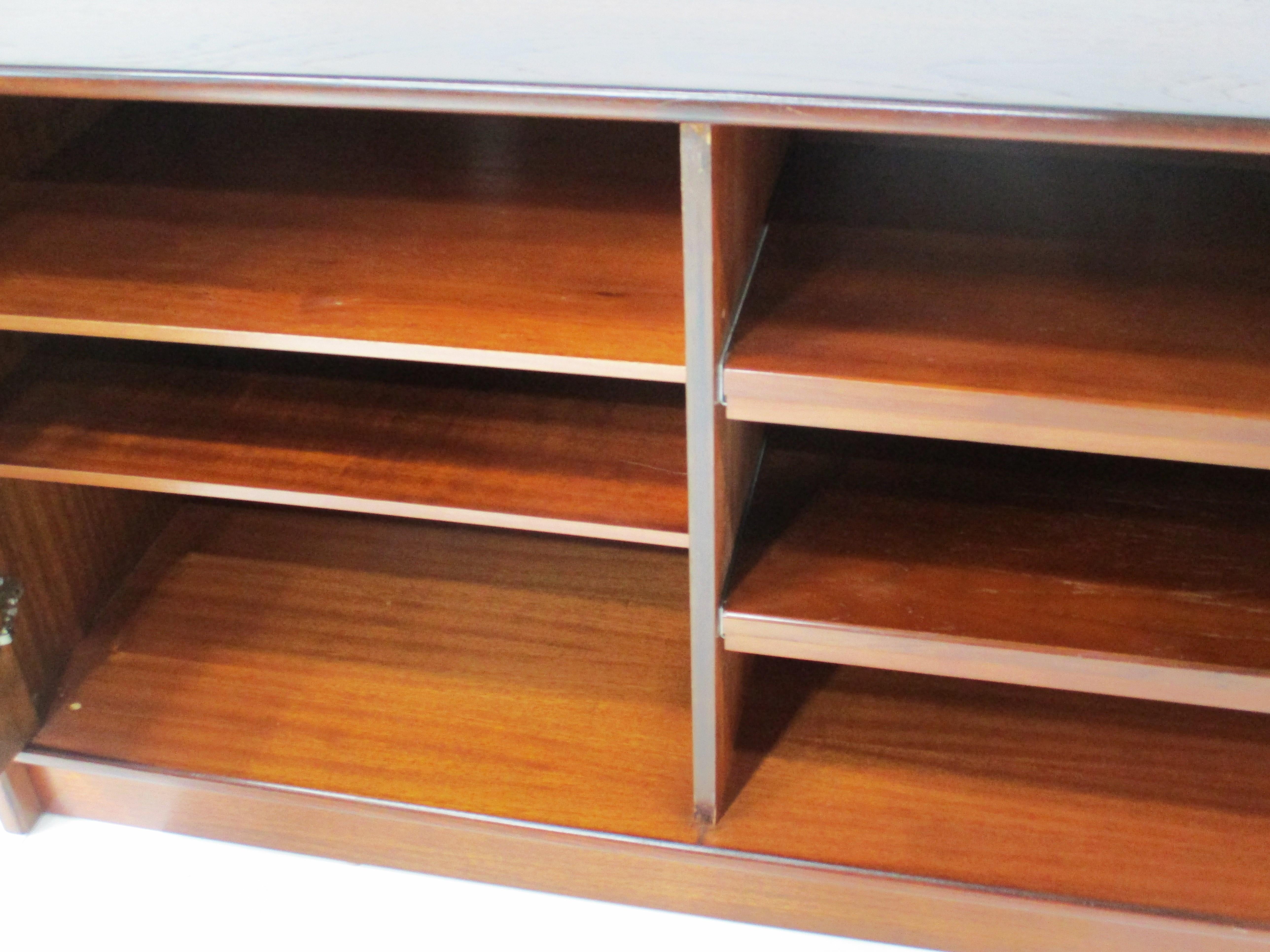 Mid Century Walnut Stereo Record Cabinet in the style of Borge Mogensen Denmark 1
