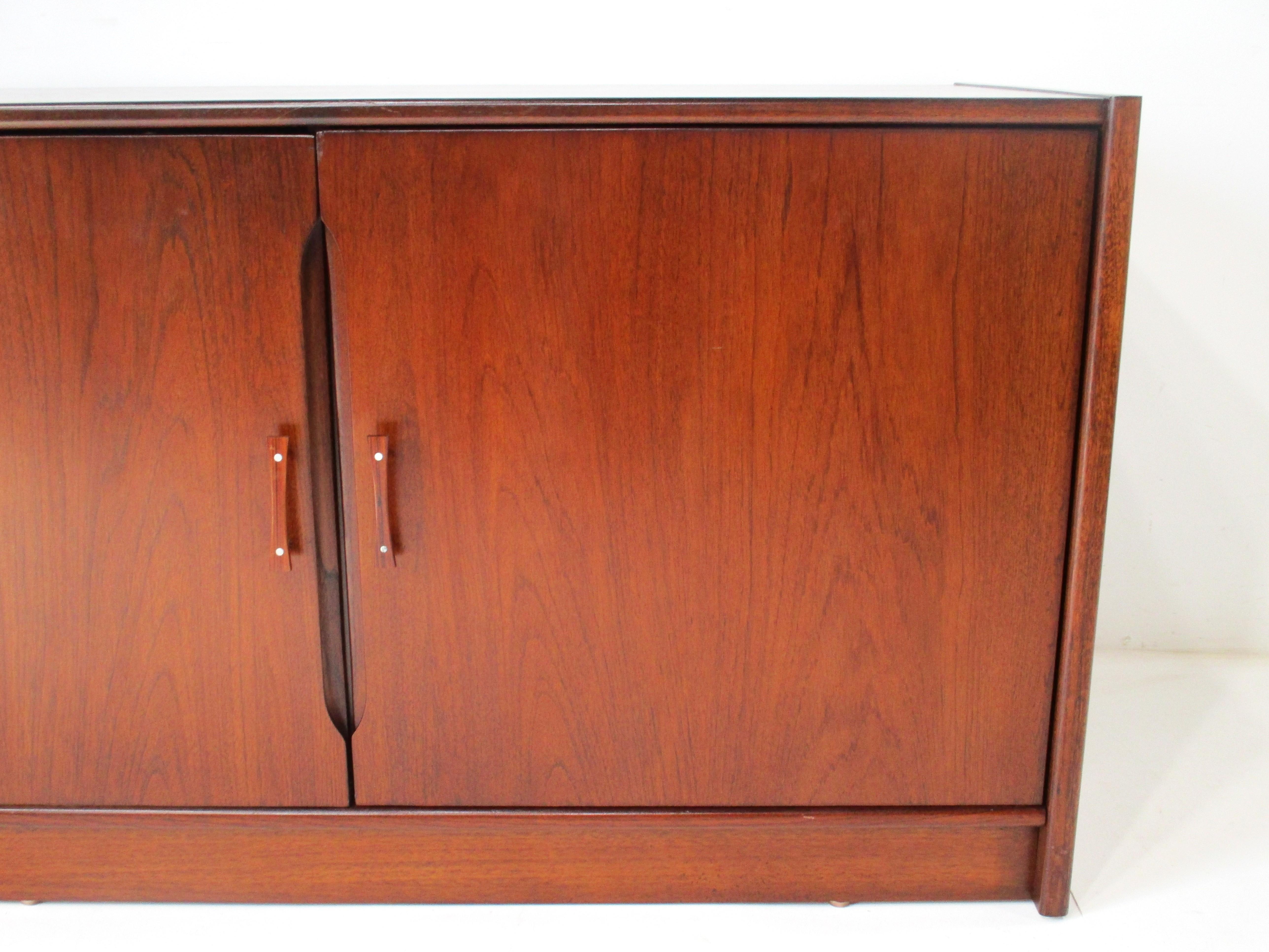 Mid Century Walnut Stereo Record Cabinet in the style of Borge Mogensen Denmark 3