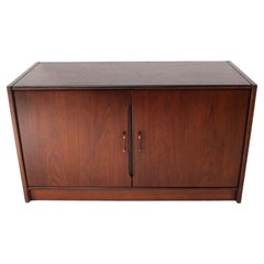Mid Century Walnut Stereo Record Cabinet in the style of Borge Mogensen Denmark