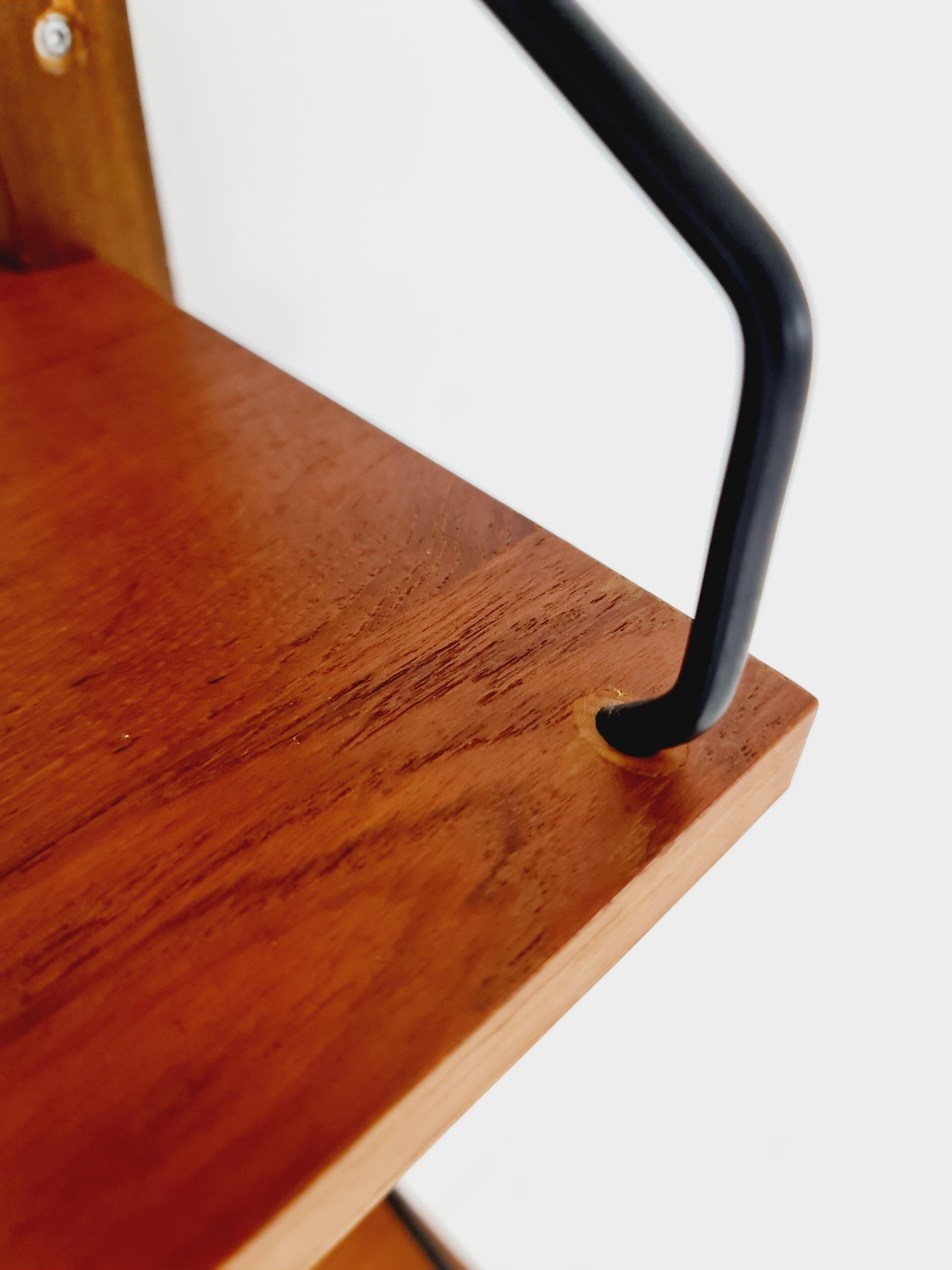Mid-20th Century Danish walnut Wall-Mounted Shelving Unit, by Royal for  Poul Cadovius, 1960s