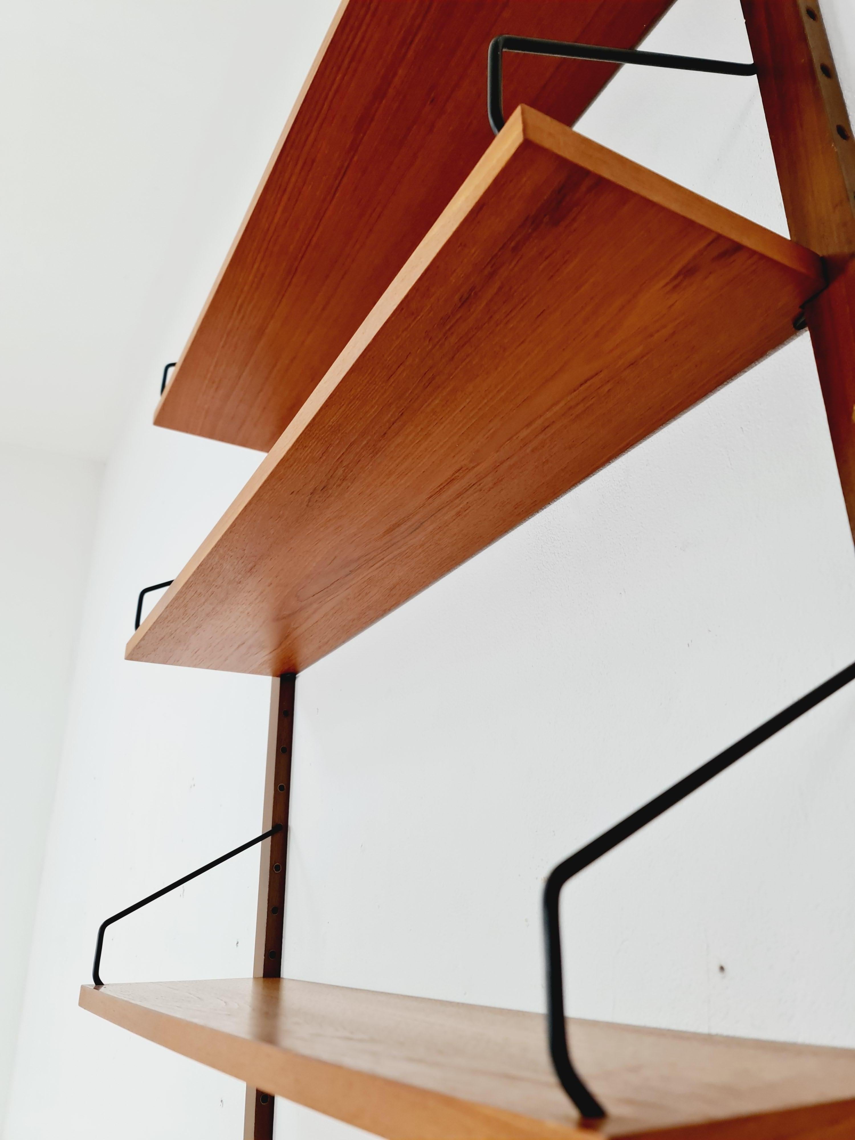 Danish walnut Wall-Mounted Shelving Unit, by Royal for  Poul Cadovius, 1960s 2