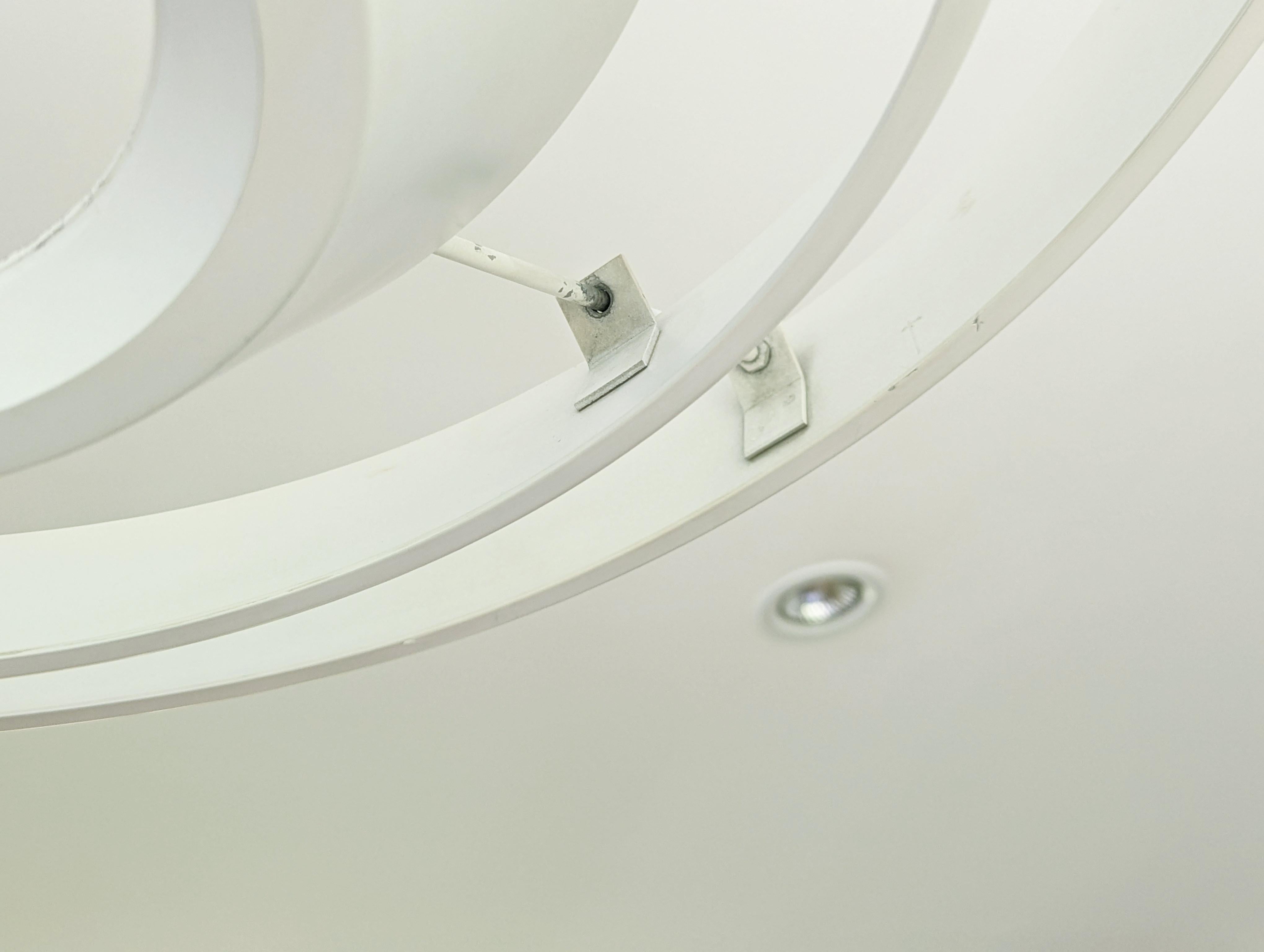 Danish White Metal 1960s pendant lamp by Regent For Sale 4
