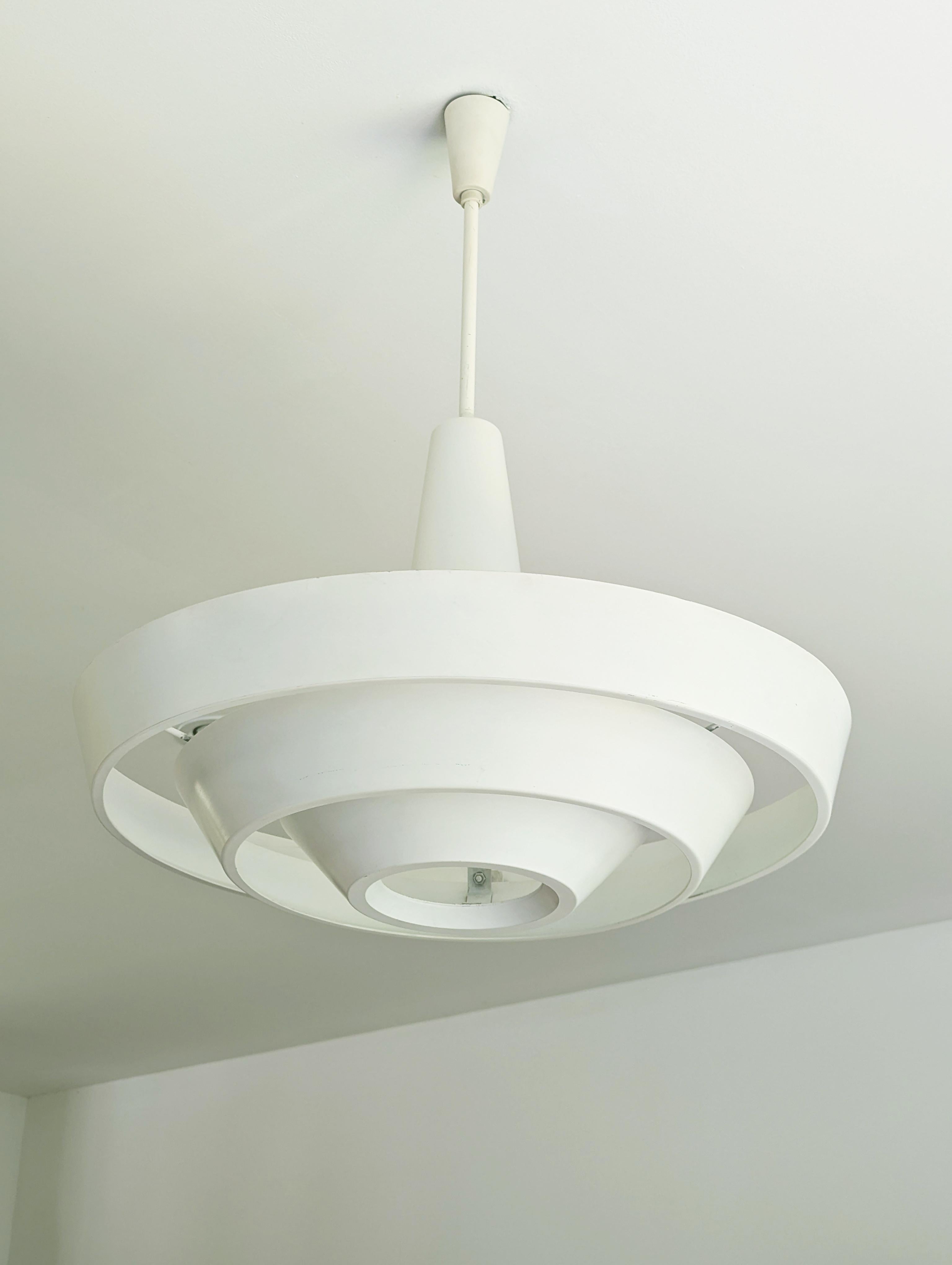 Danish White Metal 1960s pendant lamp by Regent For Sale 7