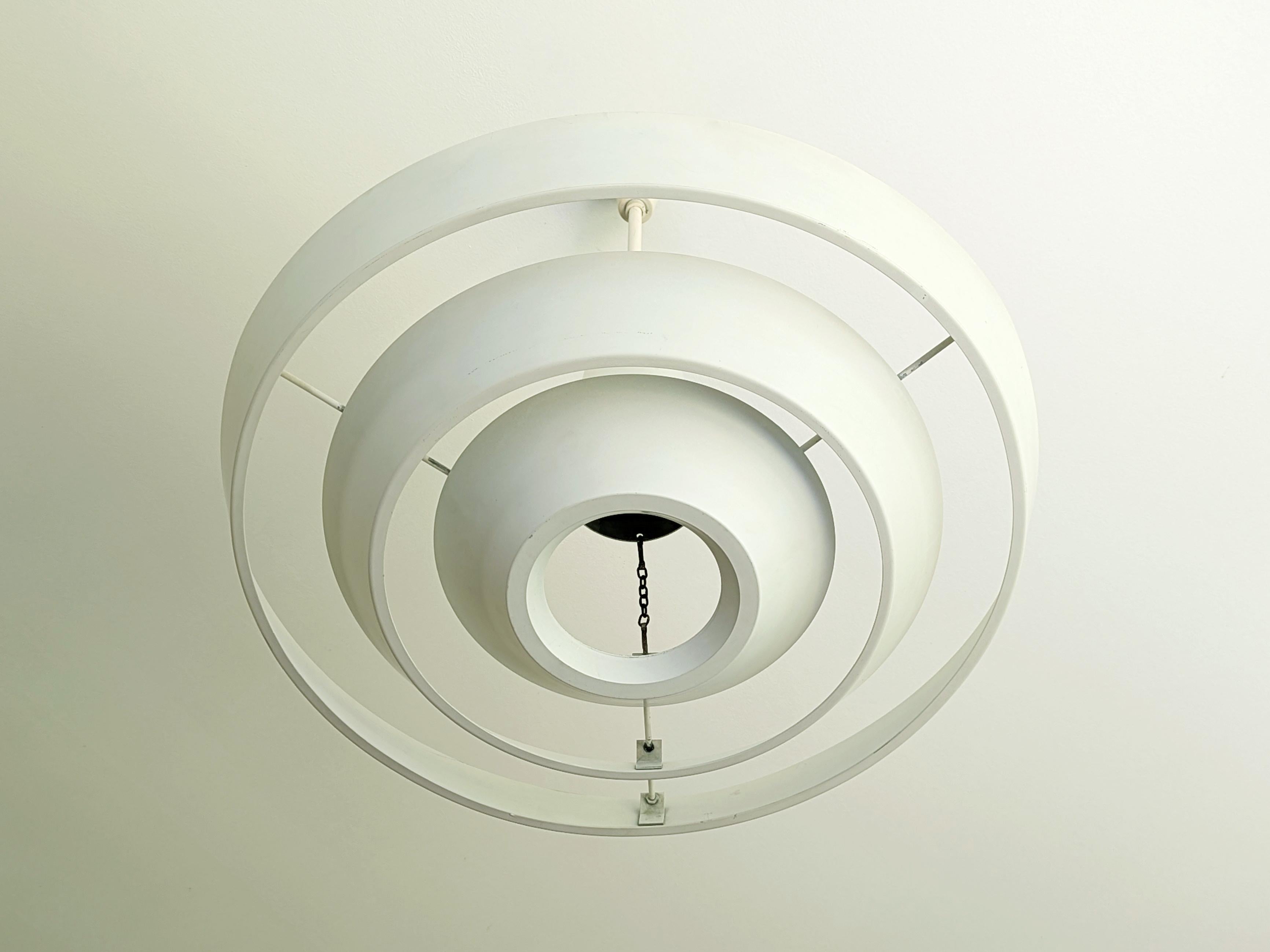 Danish White Metal 1960s pendant lamp by Regent For Sale 8