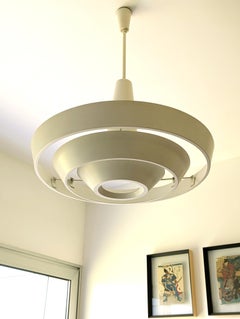 Danish White Metal 1960s pendant lamp by Regent