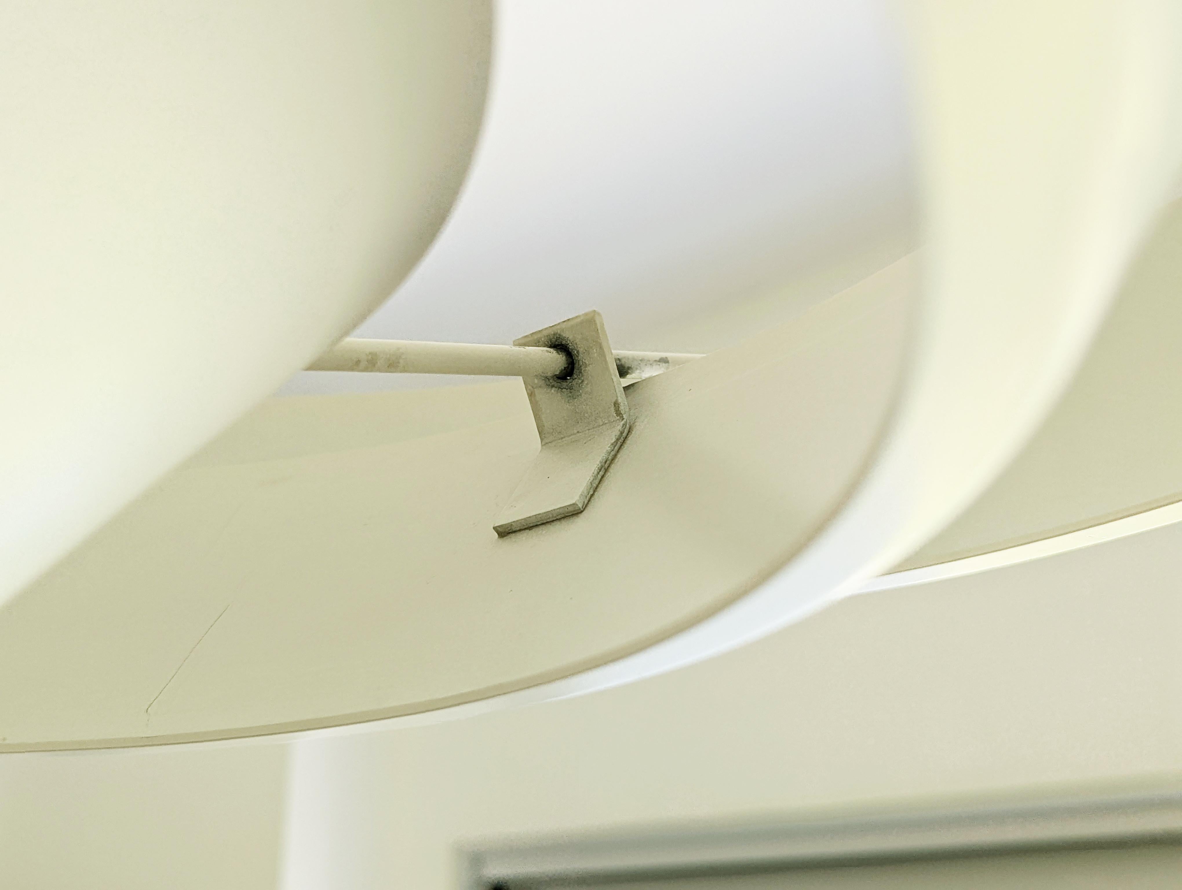 Aluminum Danish White Metal 1960s pendant lamp by Regent For Sale