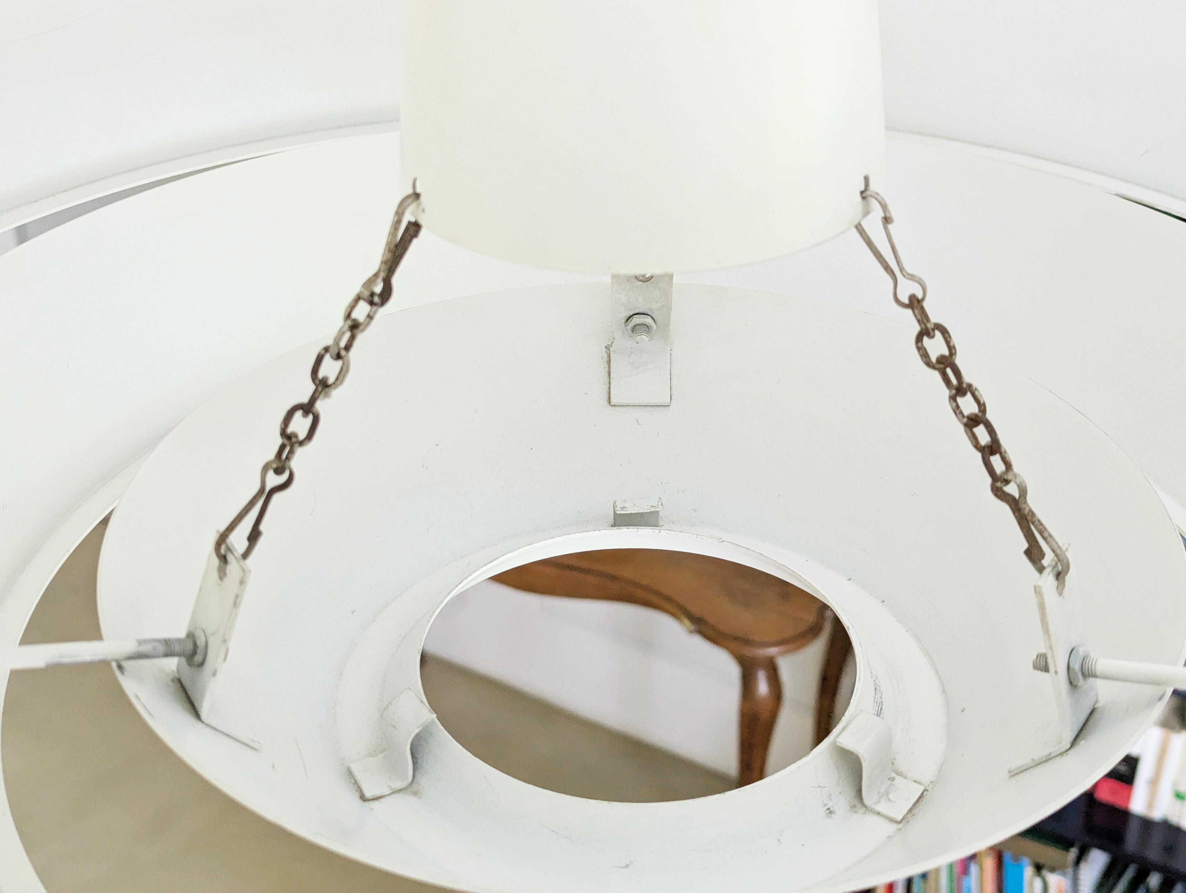 Danish White Metal 1960s pendant lamp by Regent For Sale 1
