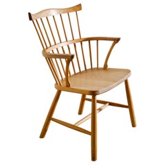 Sillón Windsor 2350 danés en madera de roble de Børge Mogensen por Fredericia, años 60