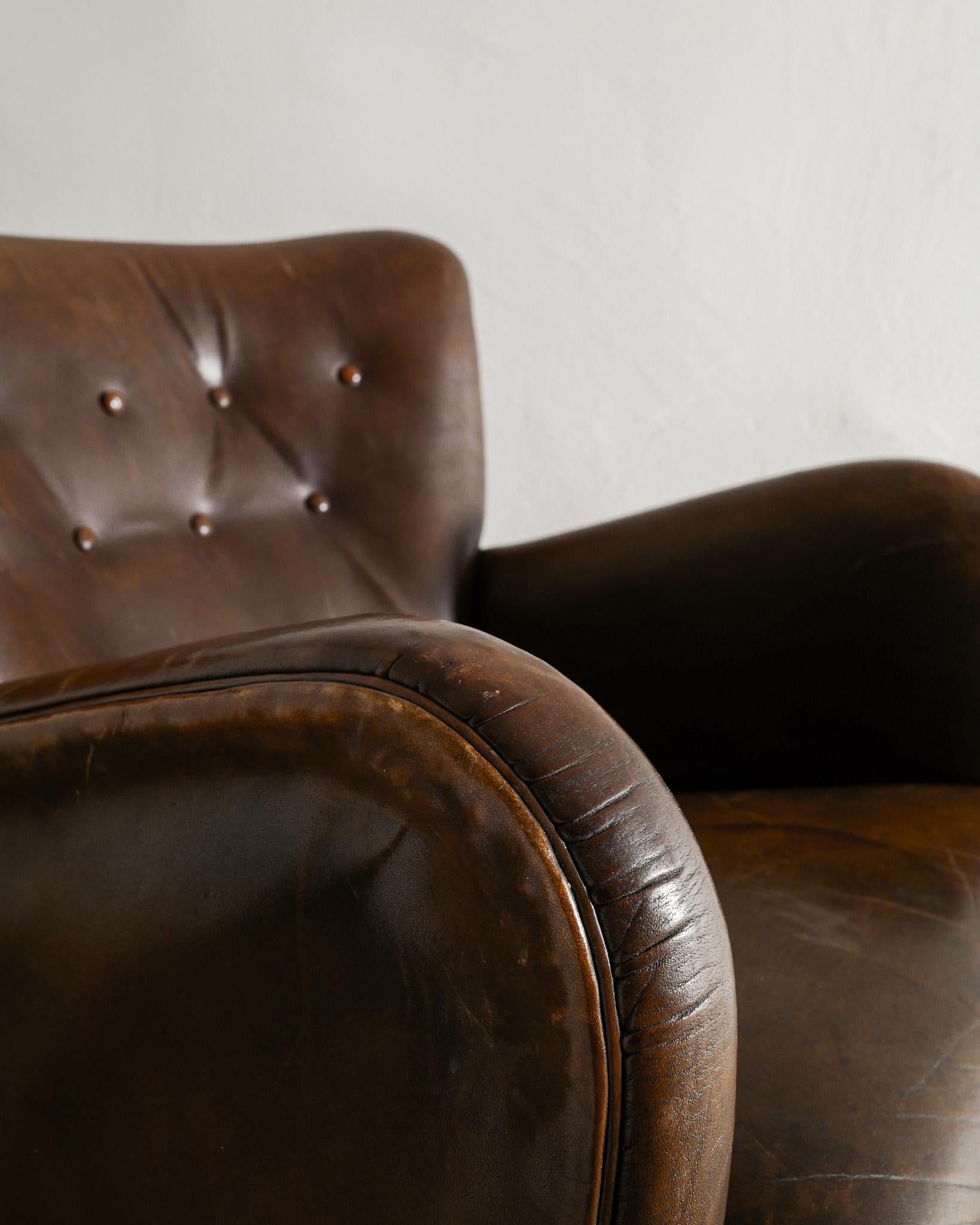 Metà XX secolo Poltrona danese WIngback 