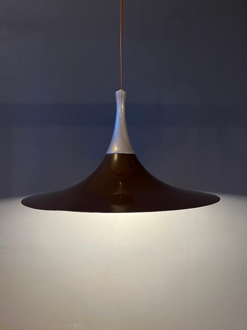 Danish Witch Hat Pendant Light by Bent Karlby, 1970s In Good Condition For Sale In ROTTERDAM, ZH