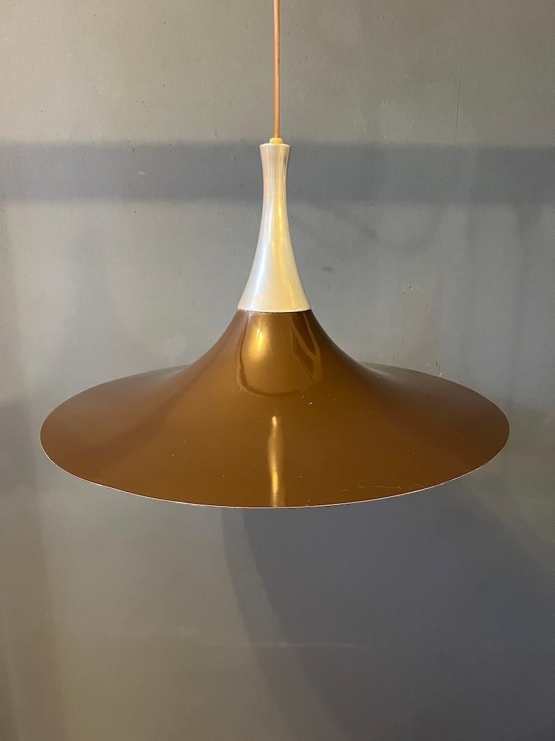 Danish Witch Hat Pendant Light by Bent Karlby, 1970s For Sale 1