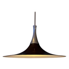 Danish Witch Hat Pendant Light by Bent Karlby, 1970s