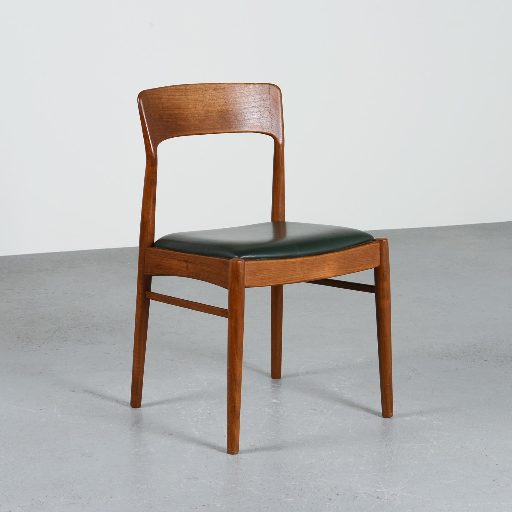 Mid-20th Century Danish Wood Chairs, Korup Denmark circa 1960, Set of Six