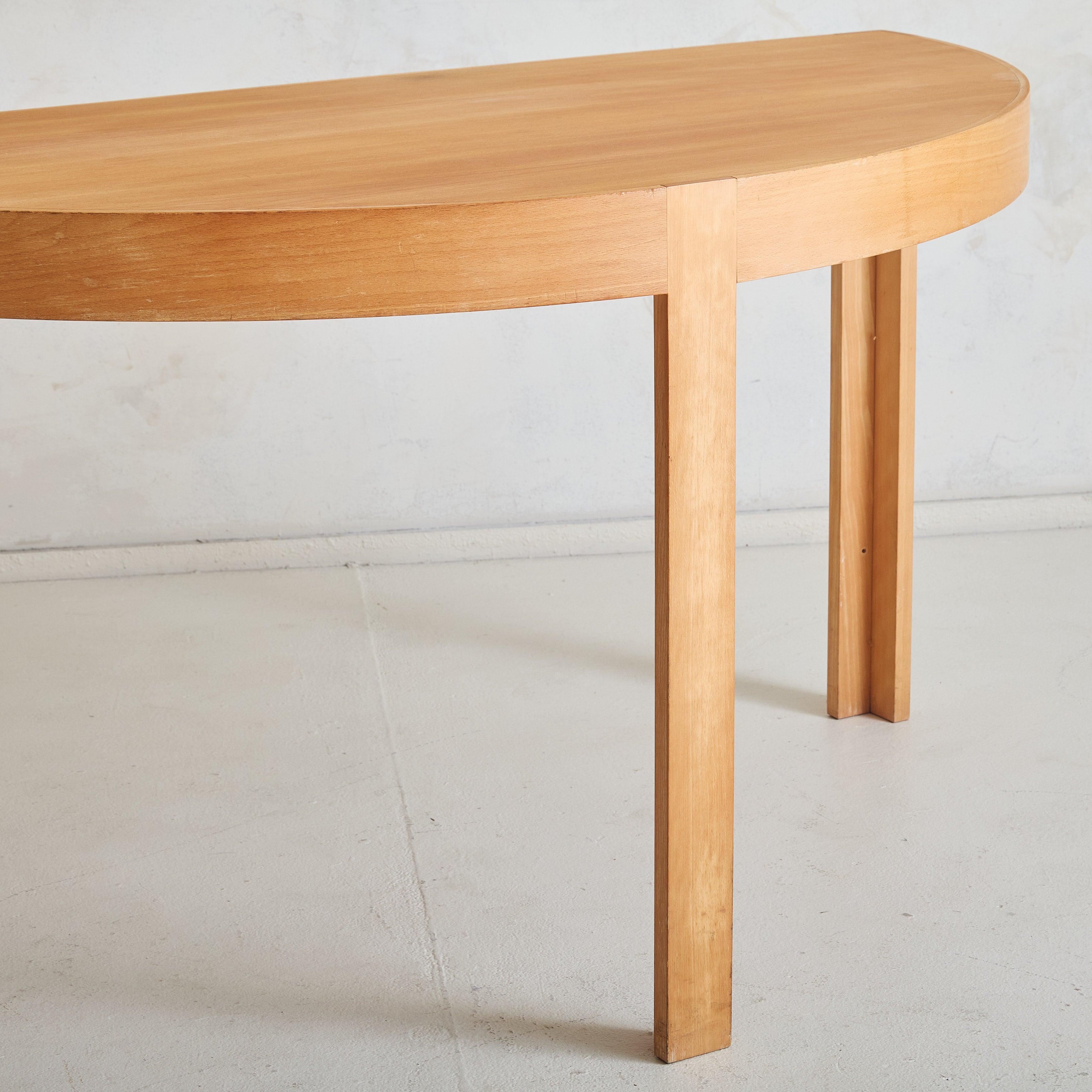 Danish Wood Demilune Console Table by Johnny Sørensen & Rud Thygesen for Botium For Sale 6