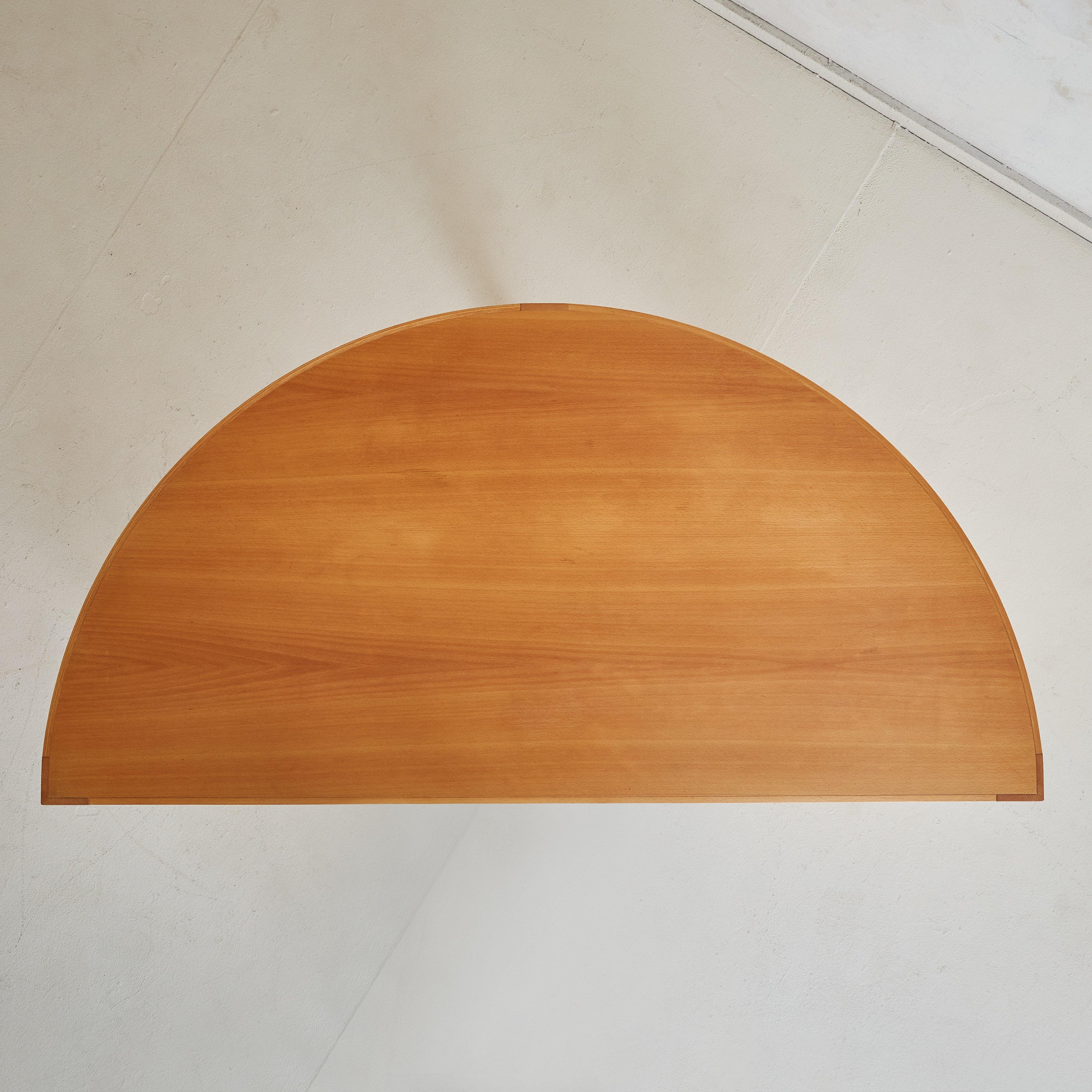 Scandinavian Modern Danish Wood Demilune Console Table by Johnny Sørensen & Rud Thygesen for Botium For Sale