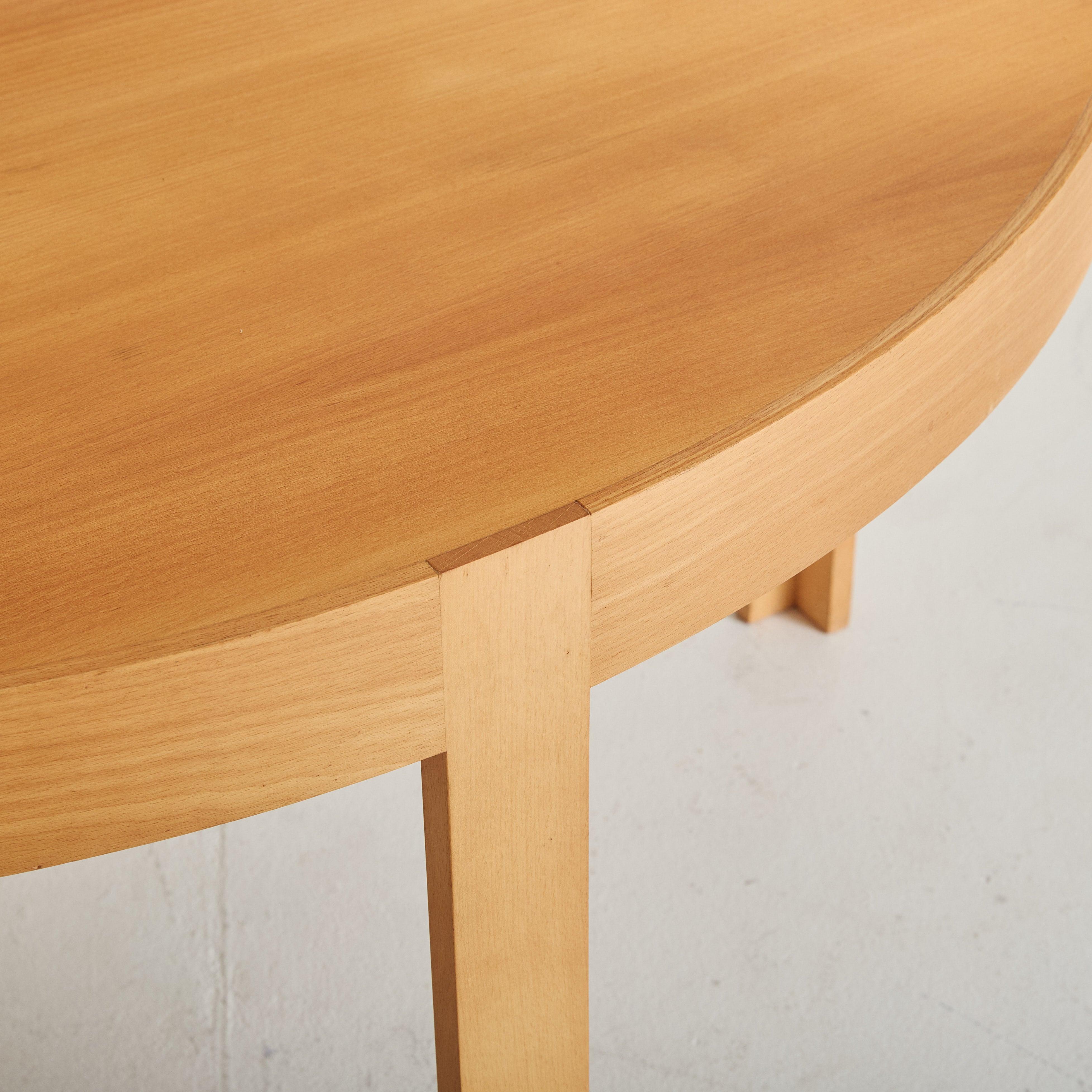 Danish Wood Demilune Console Table by Johnny Sørensen & Rud Thygesen for Botium In Good Condition For Sale In Chicago, IL
