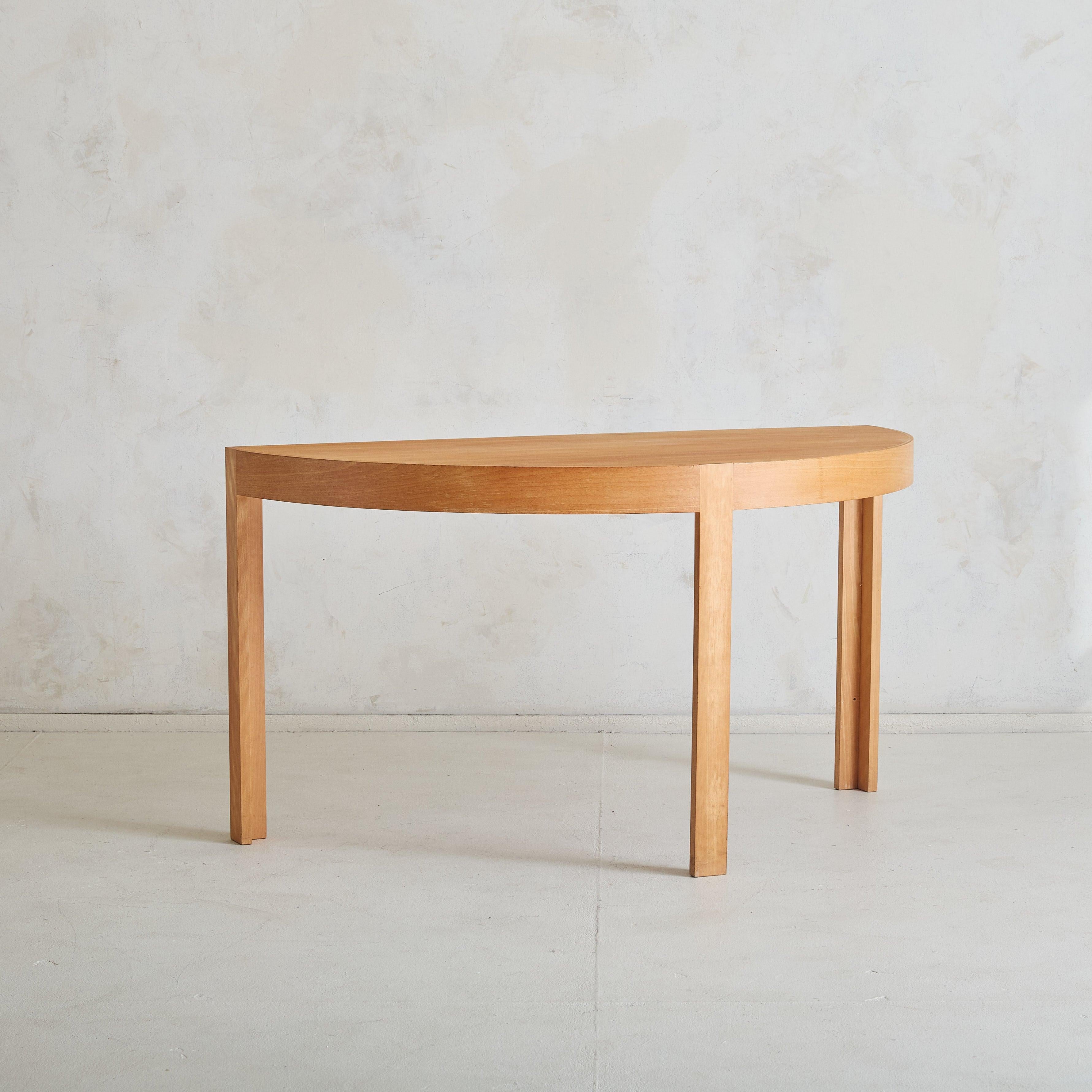 Danish Wood Demilune Console Table by Johnny Sørensen & Rud Thygesen for Botium For Sale 3