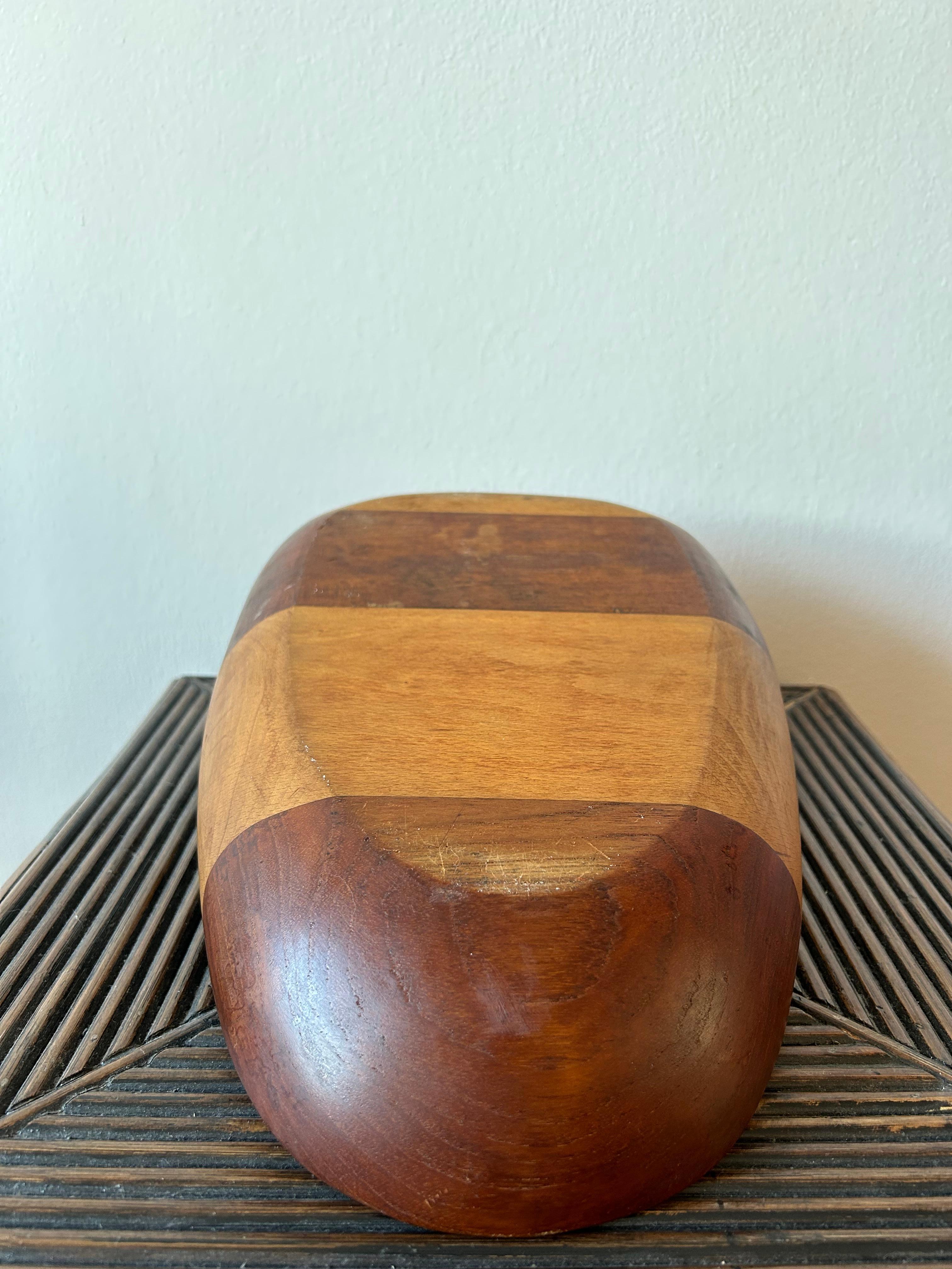Danish Wooden Bowl 1950s For Sale 1