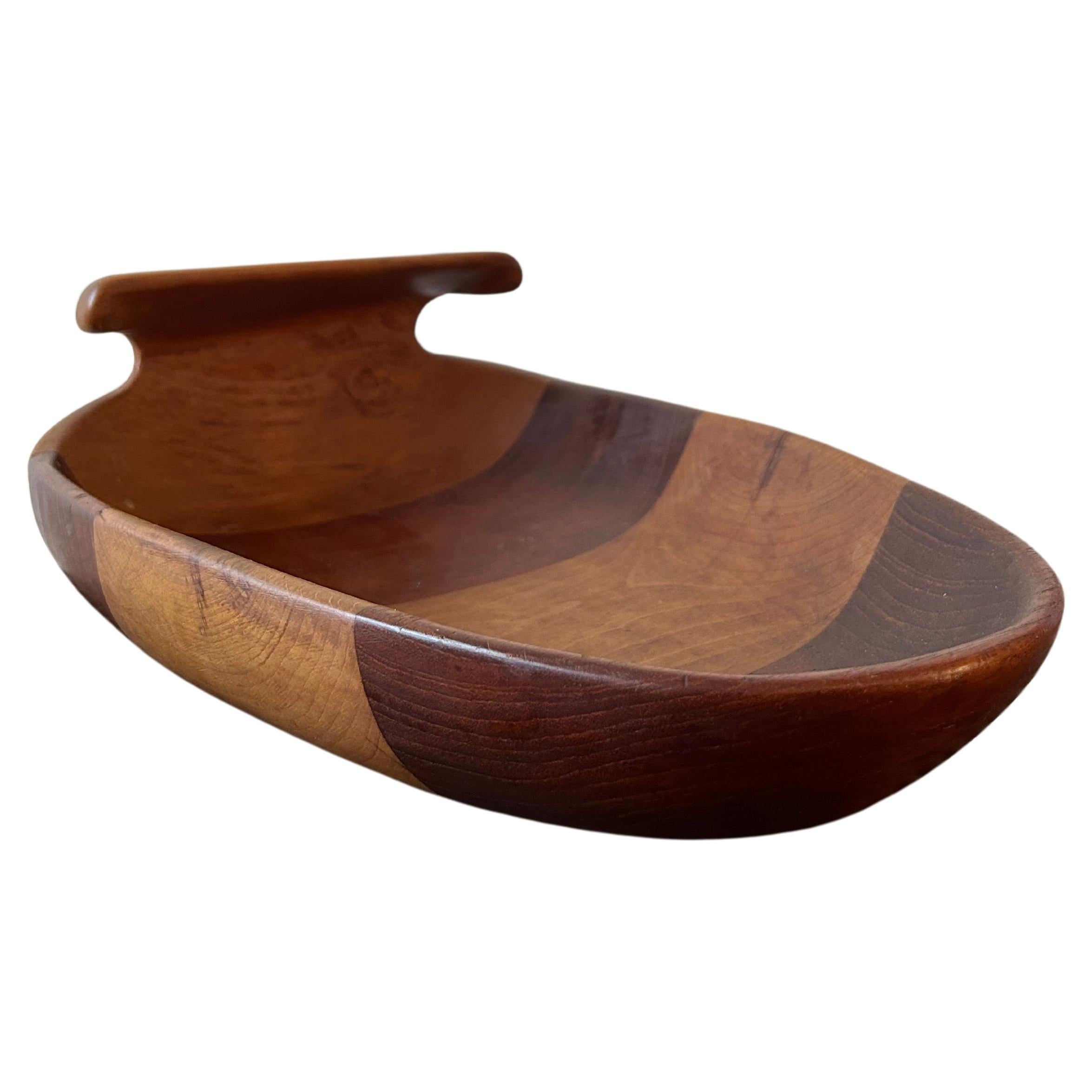 Danish Wooden Bowl 1950s For Sale