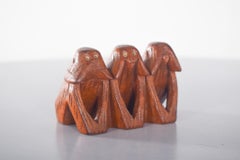 Danish Wooden Sculpture of ‘The Three Wise Monkeys’