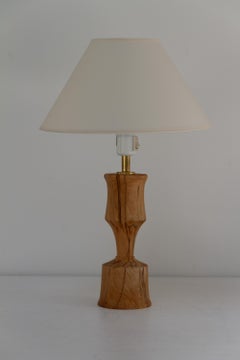 Lampada da tavolo danese in legno, anni '70.