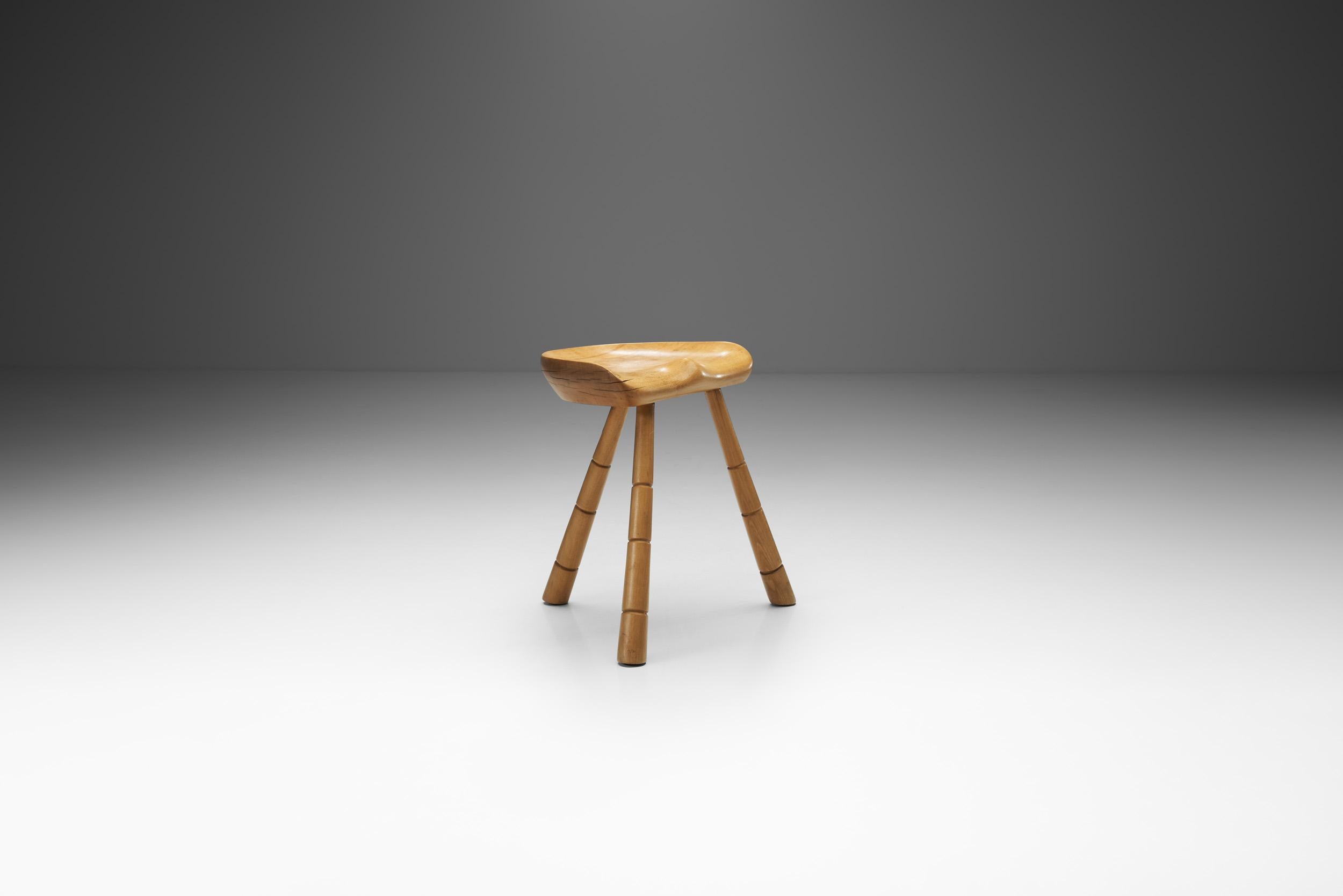 Functional design is the evident guiding principle of many Scandinavian pieces from the early mid-century, and there is hardly a better example than this milking stool. In earlier days, similar stools were often used in the home for informal
