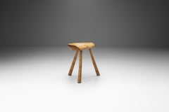 Danish Wooden Tripod Milking Stool, Denmark 1940s