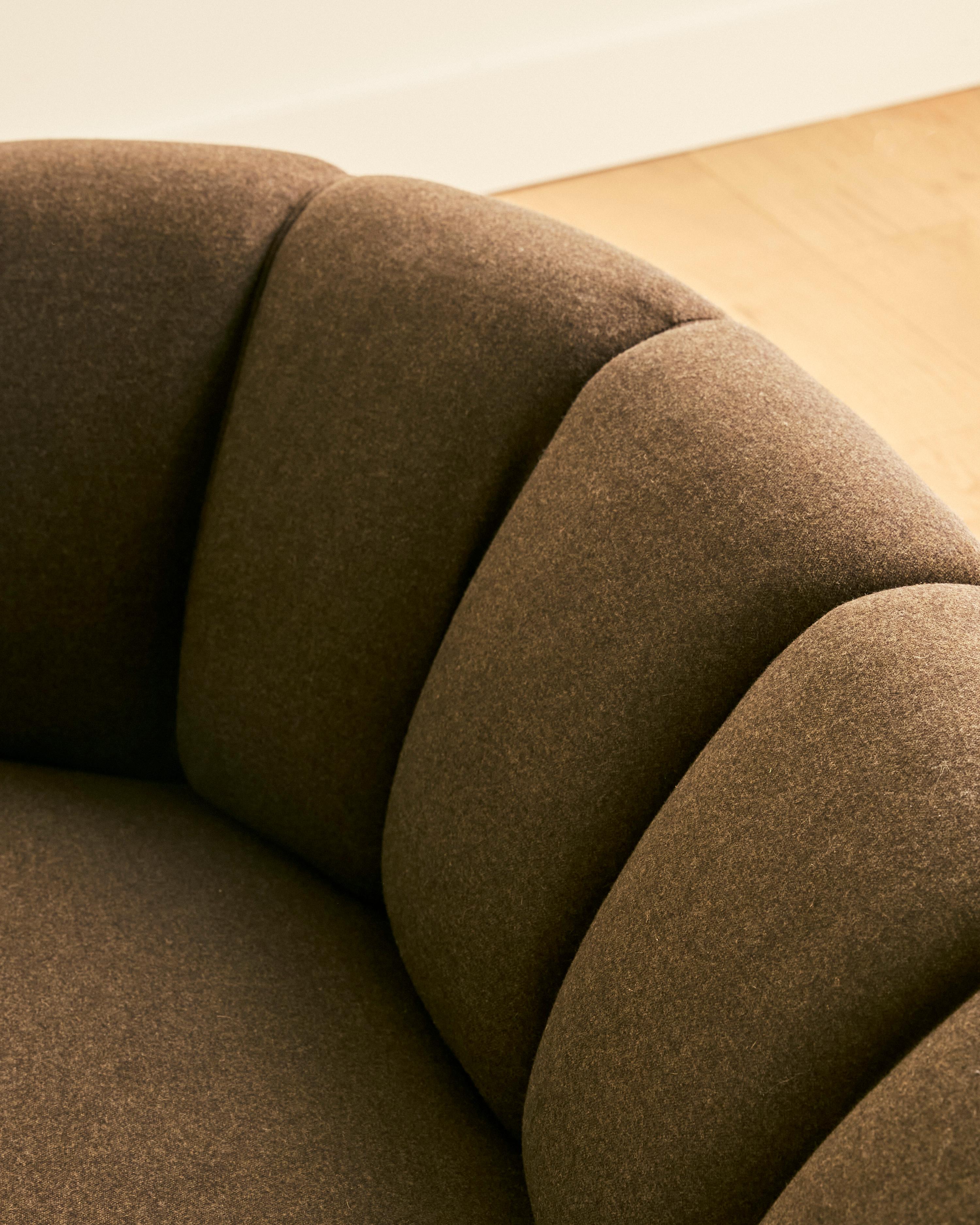 Danish Wool Banana Sofa For Sale 5