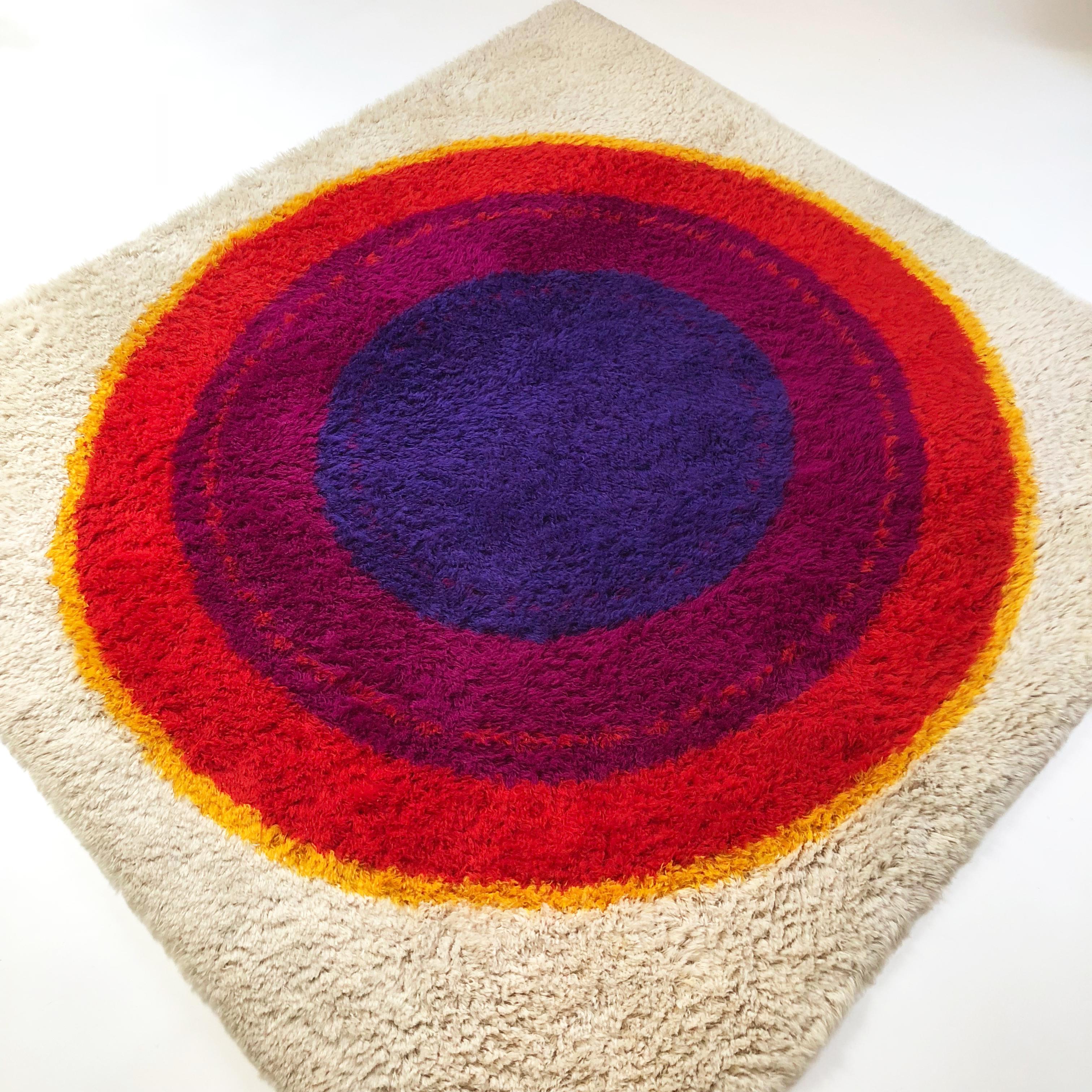 Danish Wool Rya Rug Tapestry 