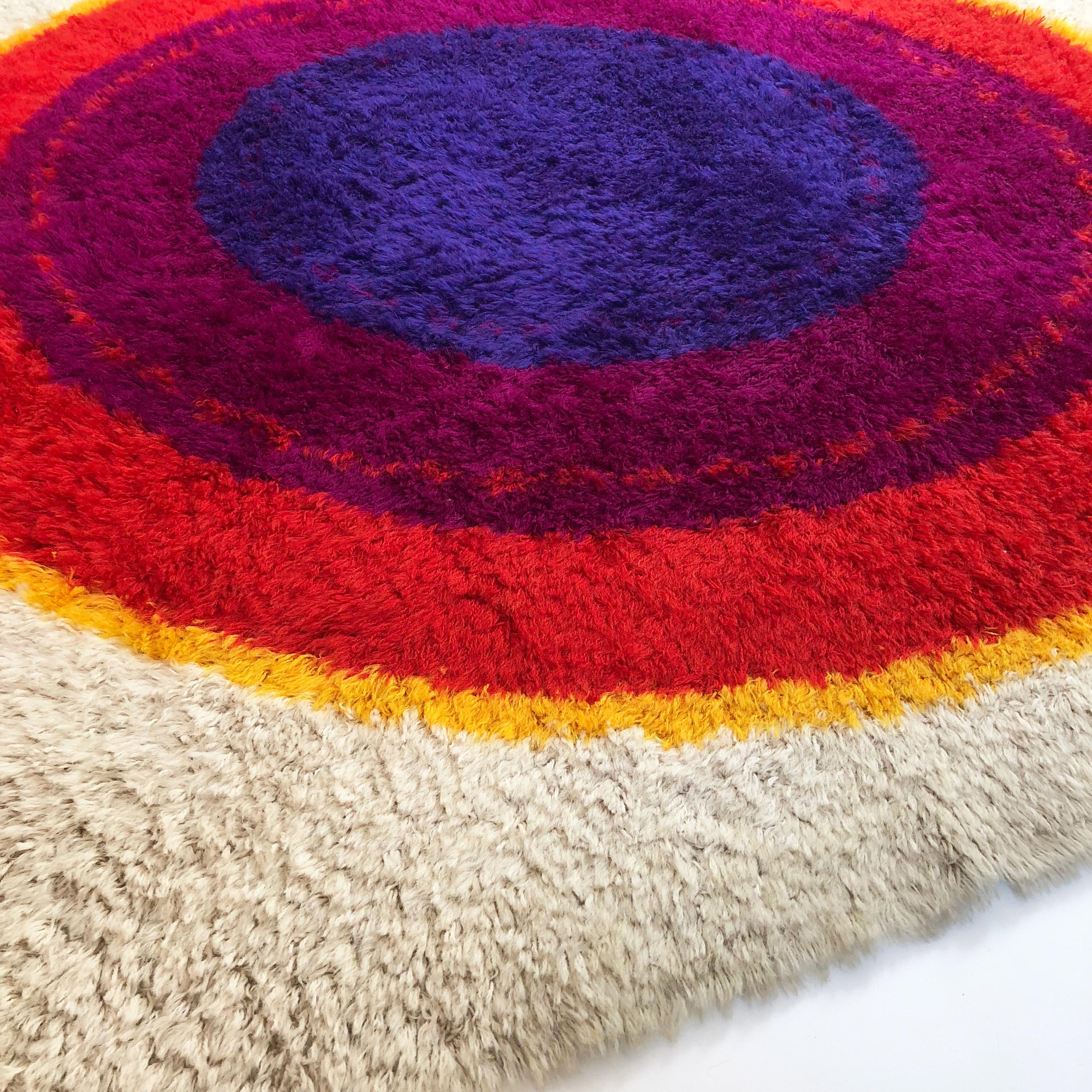 Danish Wool Rya Rug Tapestry 