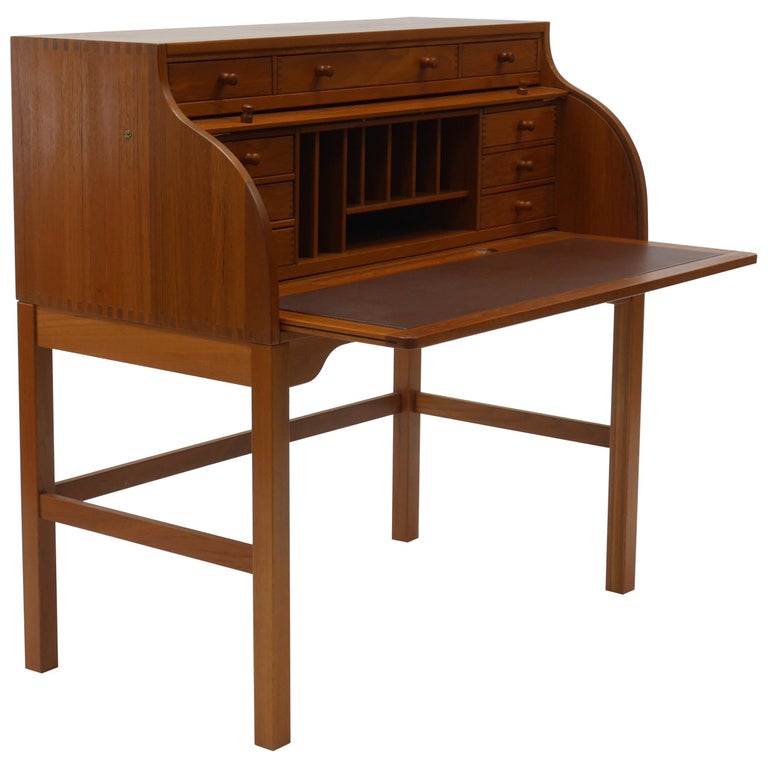 Danish Writer's Desk in Teak by Andreas Hansen For Sale