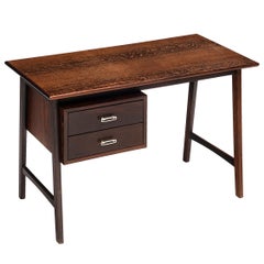 Danish Writing Desk with Drawers in Wengé