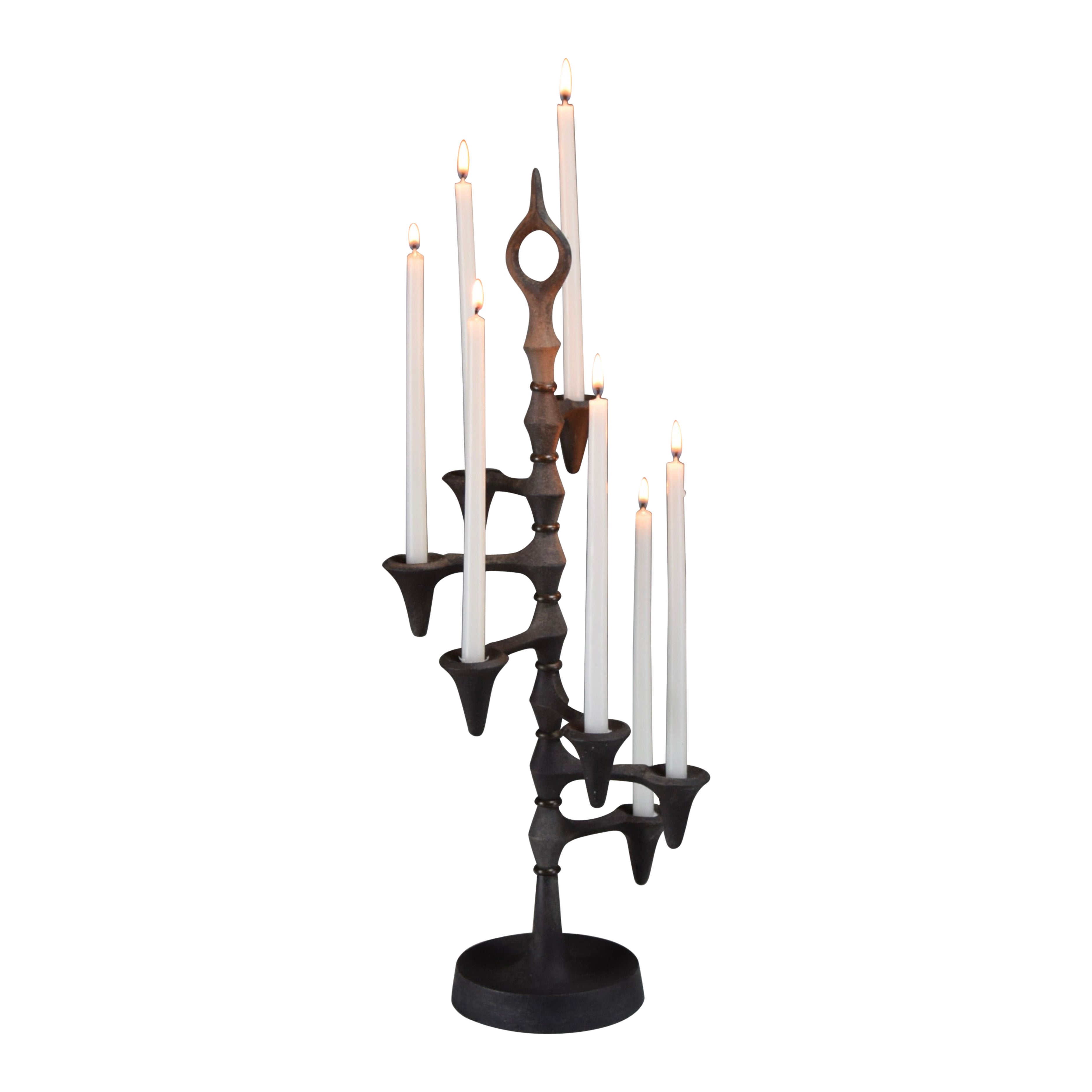 Danish Wrought Iron Adjustable Candleholder by Jens Quistgaard for Dansk