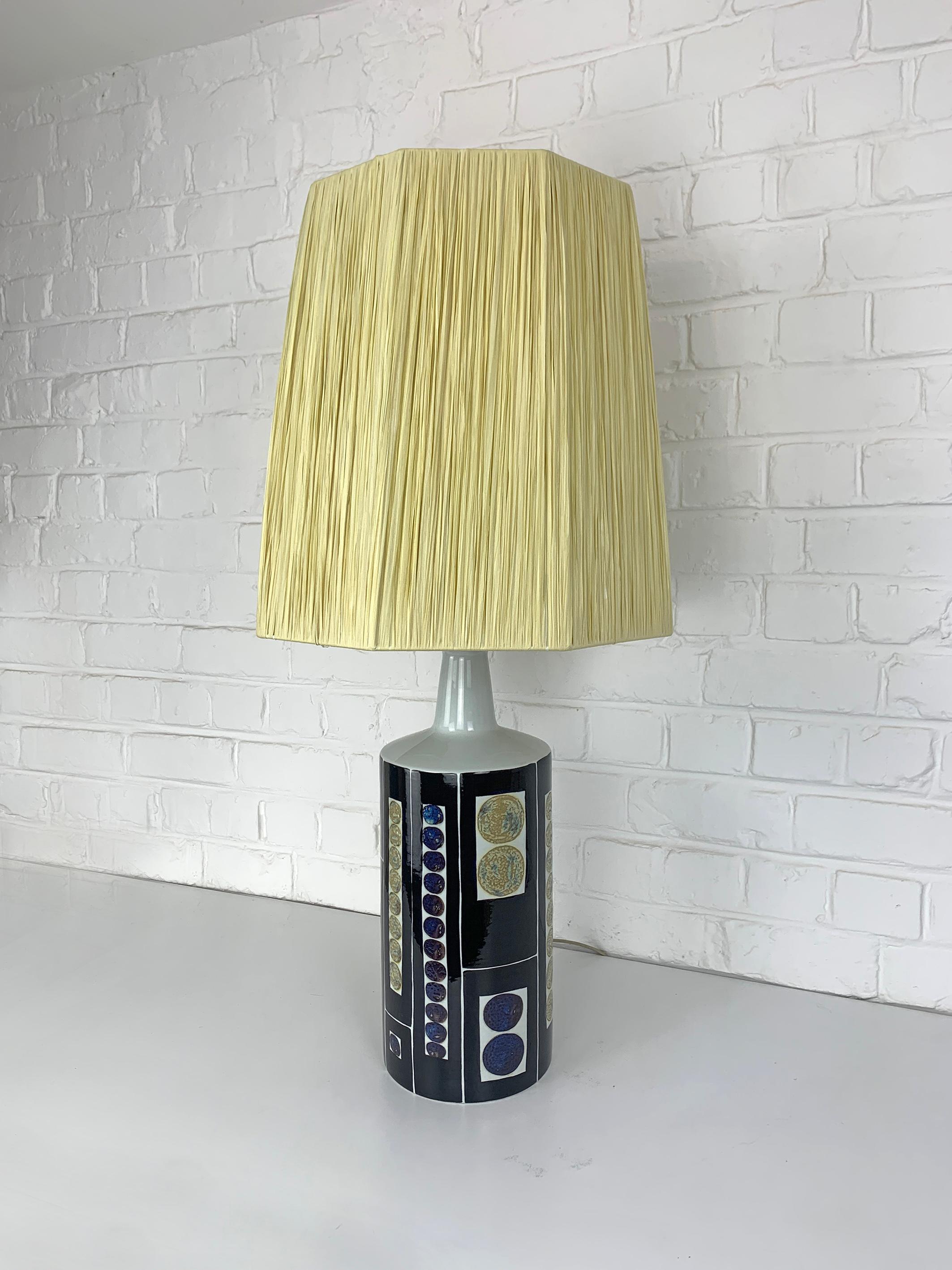 Scandinavian Modern Danish XXL Modern Ceramic Lamp by I-L Koefoed, Royal Copenhagen Fog&Morup 1960s For Sale