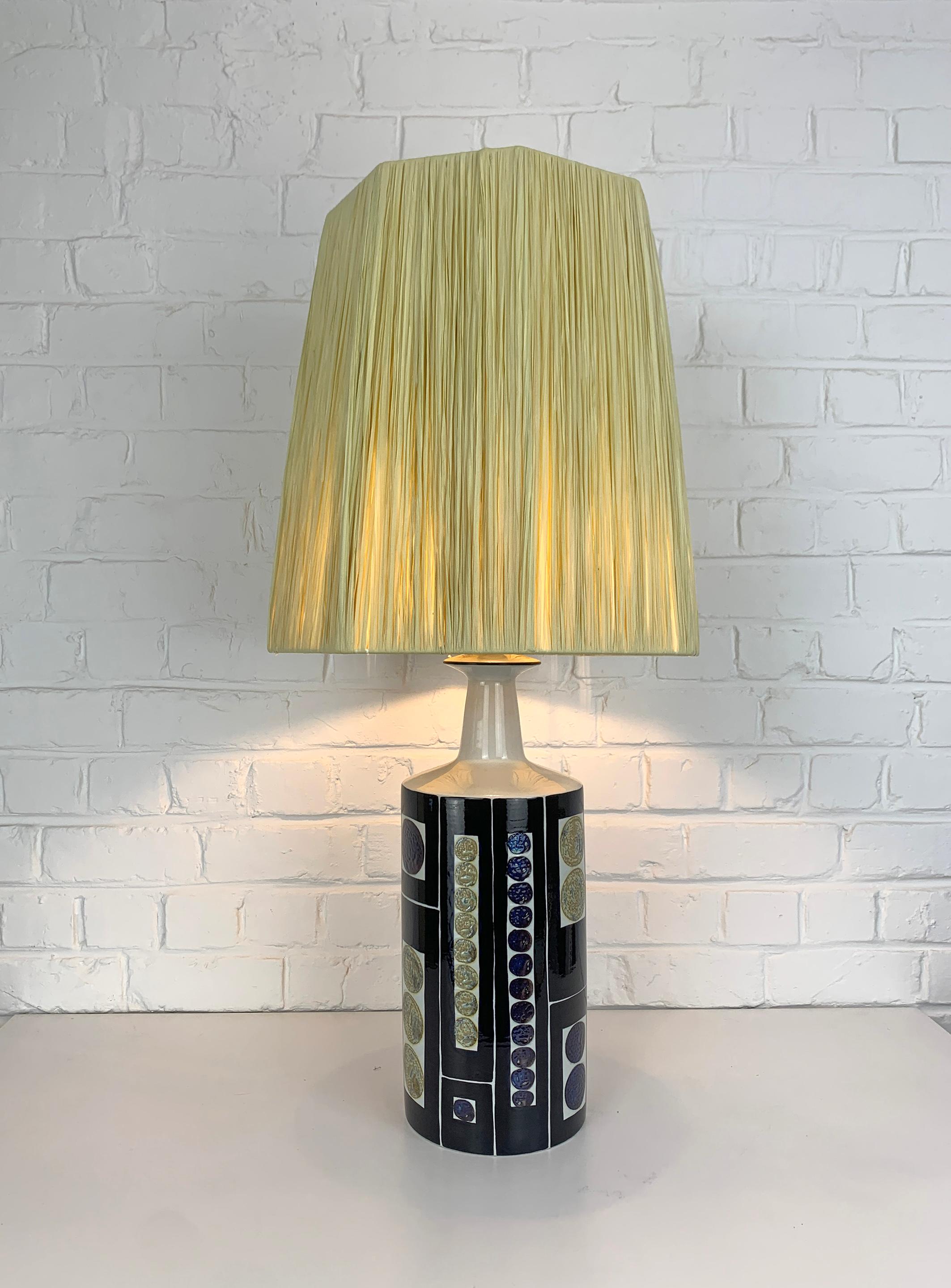 20th Century Danish XXL Modern Ceramic Lamp by I-L Koefoed, Royal Copenhagen Fog&Morup 1960s For Sale
