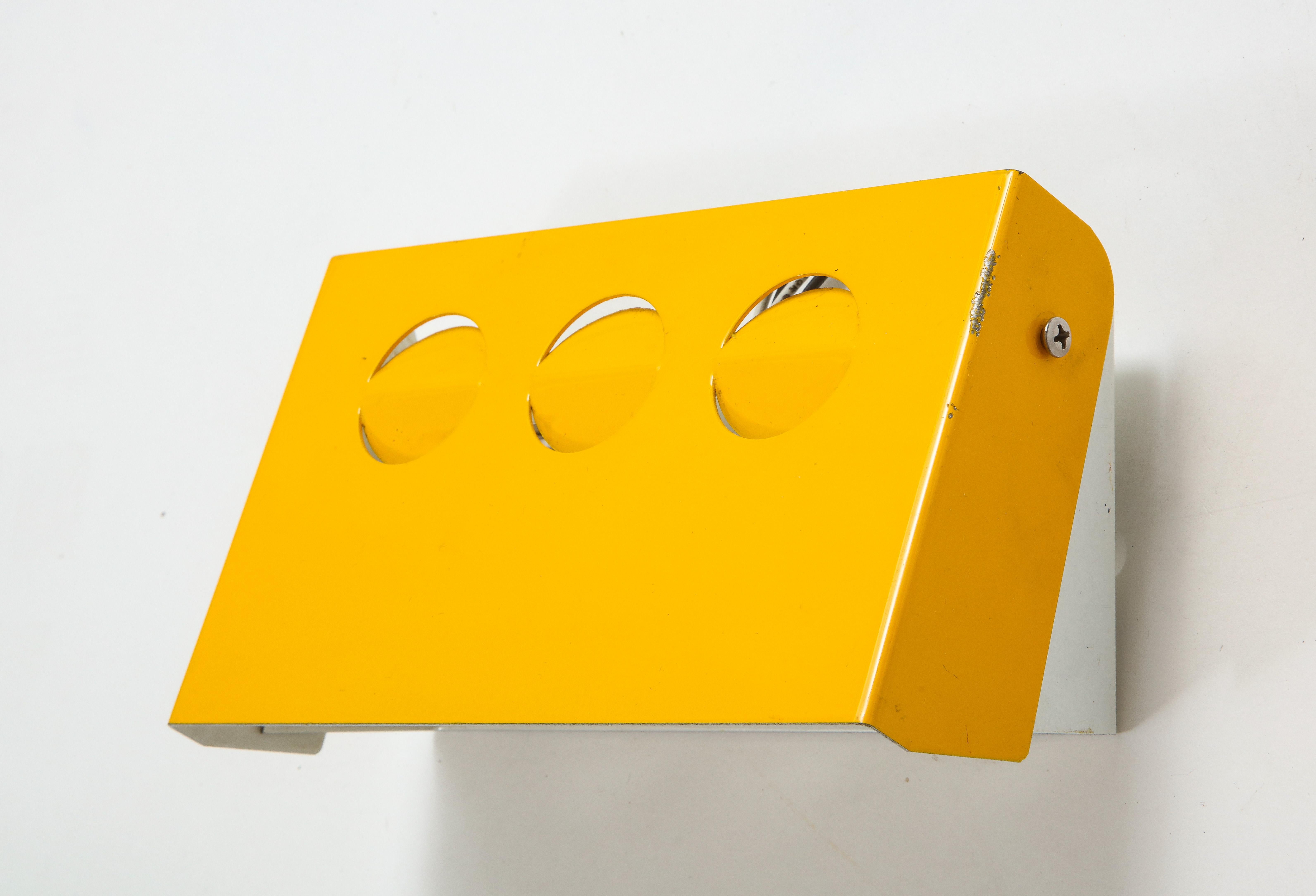 Danish Yellow Tole Sconce, Denmark, 1950-60 1