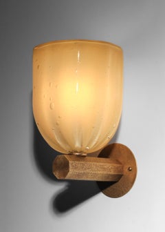 Danke Studio large wall lamp in brass and blown glass