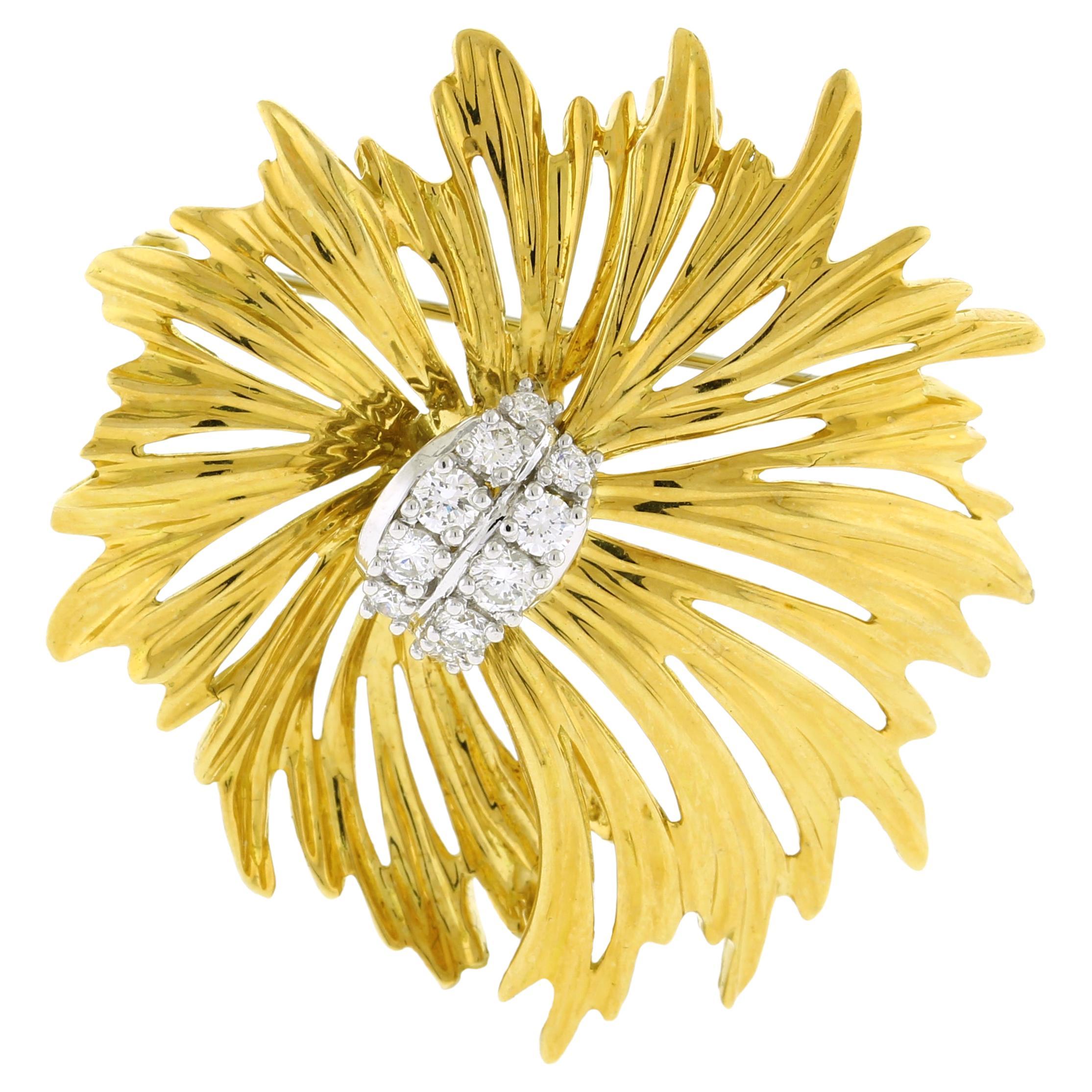 Dankner Broche et pendentif en or 18kt et diamants