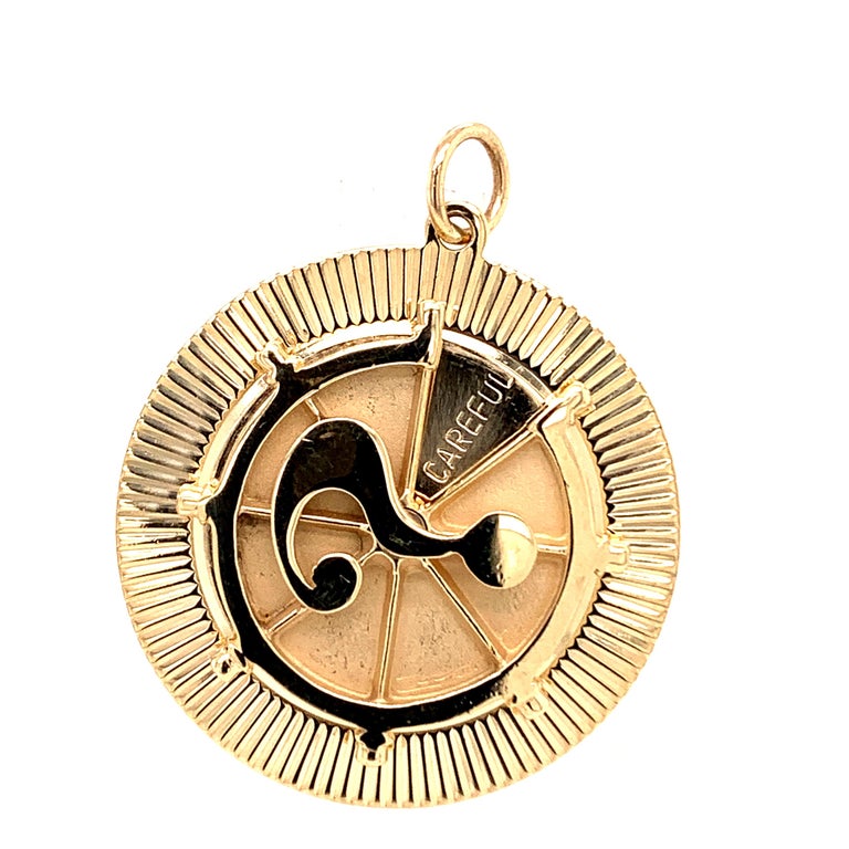 14k Gold Question Mark Necklace Dankner Gold Spinning Question