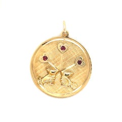 Dankner Ruby Toasting Gold Charm