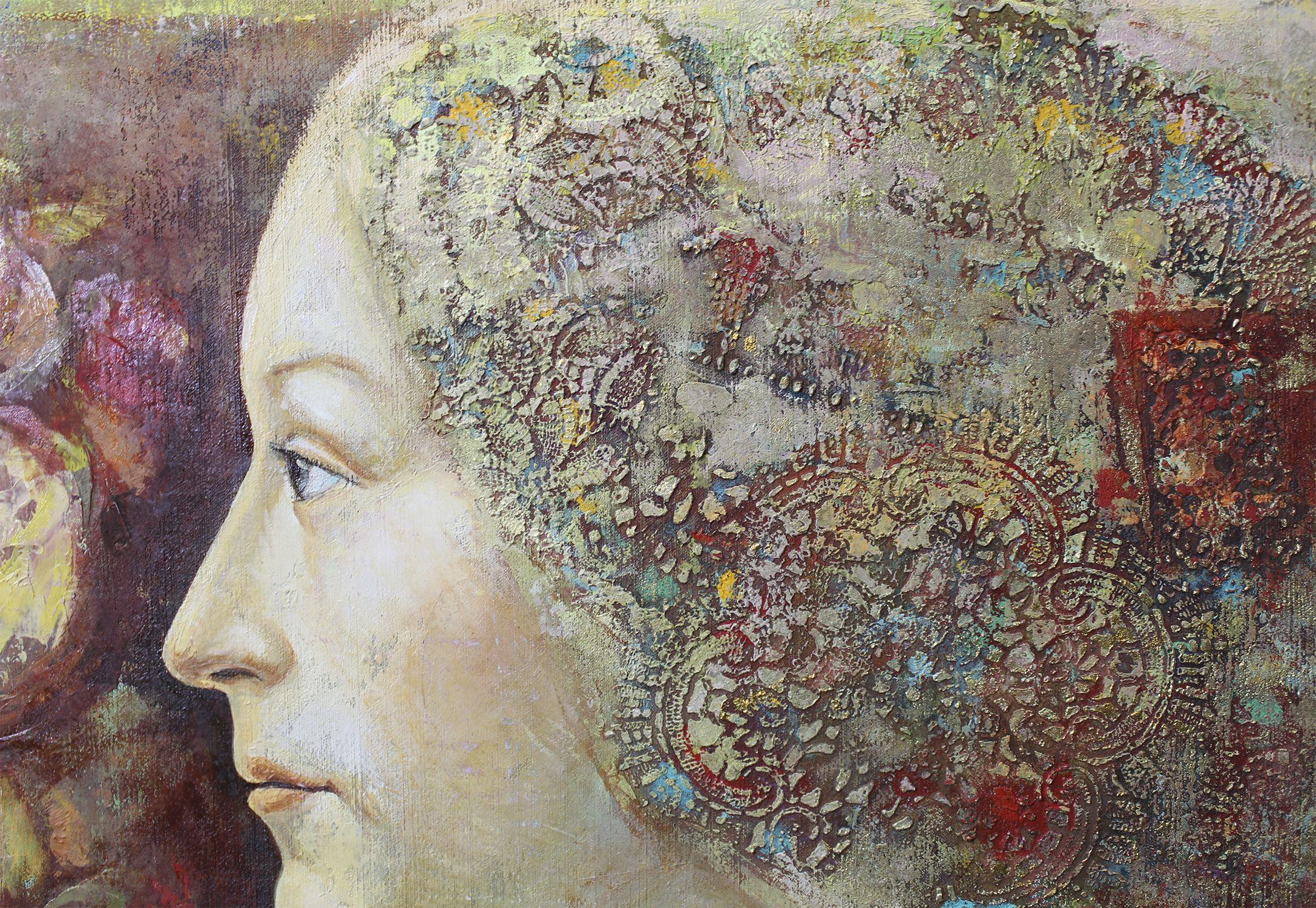 Ricordi dell'isola, Pittura, Olio su pannello MDF - Painting Preraffaellita di Danko Merin
