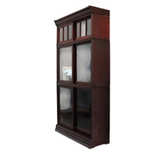 Danner Arts & Crafts Mahogany 3-Stack Sliding Door Barrister Bookcase c1920