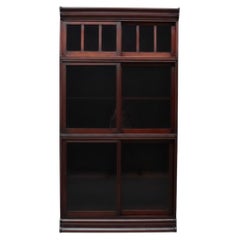 Danner Arts & Crafts Mahogany 3-Stack Sliding Door Barrister Bookcase c1920