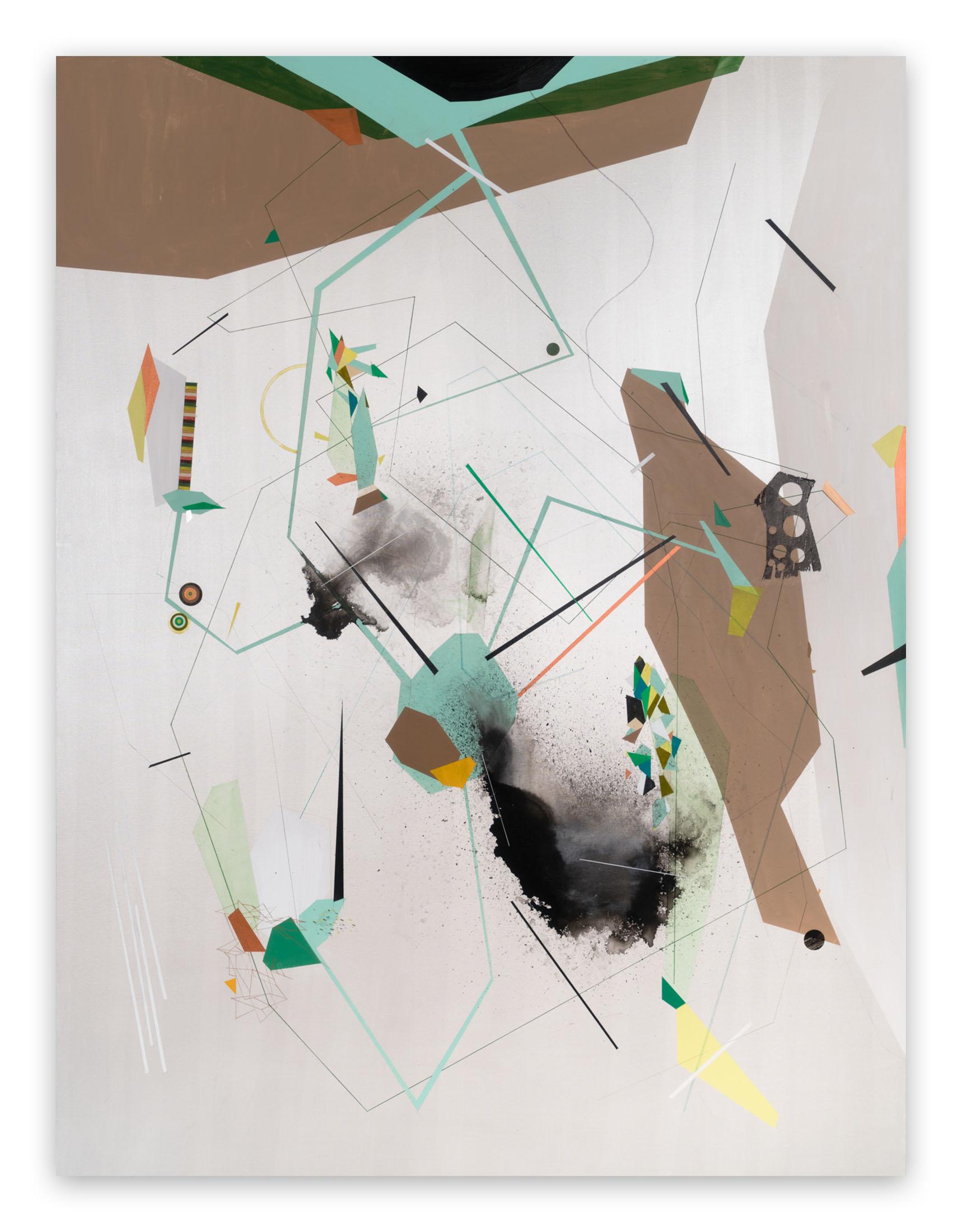 Dannielle Tegeder Abstract Painting - Escapement Mechanism, Cross Sections of Permeability and Lightness