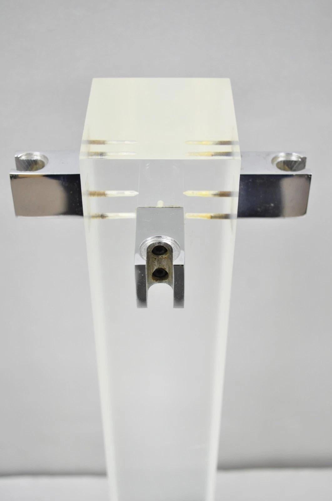 Danny Alessandro Albrizzi Vintage Modernist Lucite & Chrome Fireplace Tool Set For Sale 8