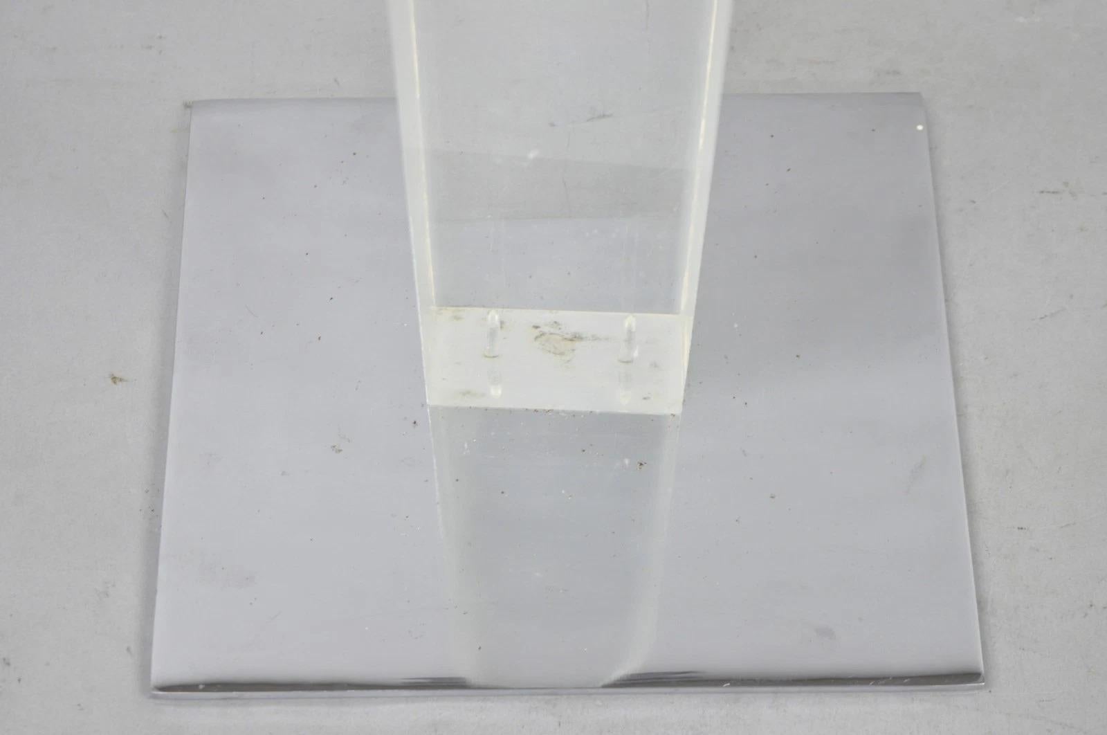 Danny Alessandro Albrizzi Vintage Modernist Lucite & Chrome Fireplace Tool Set For Sale 2