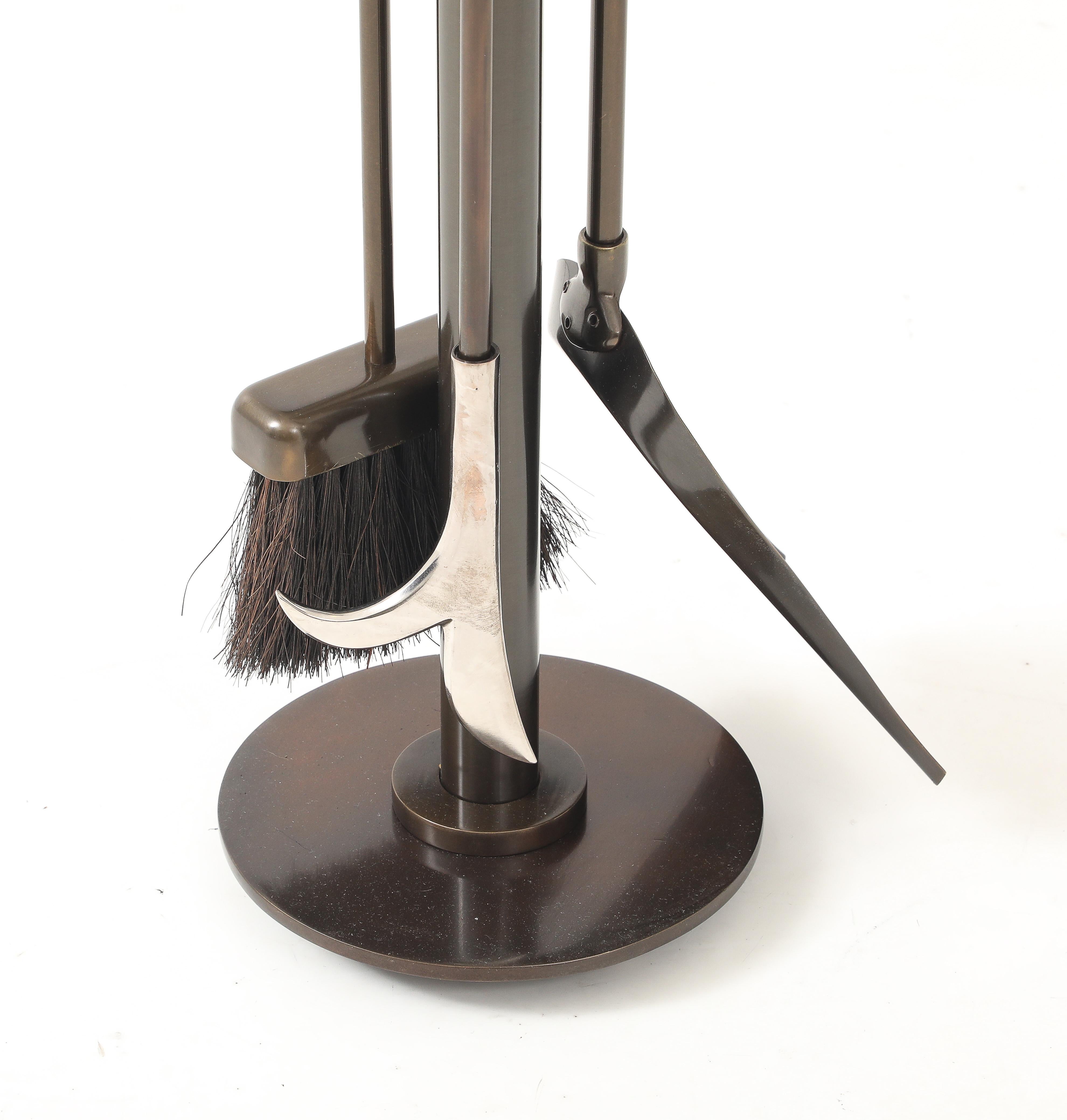 Danny Alessandro Bronze Firetools Set For Sale 4