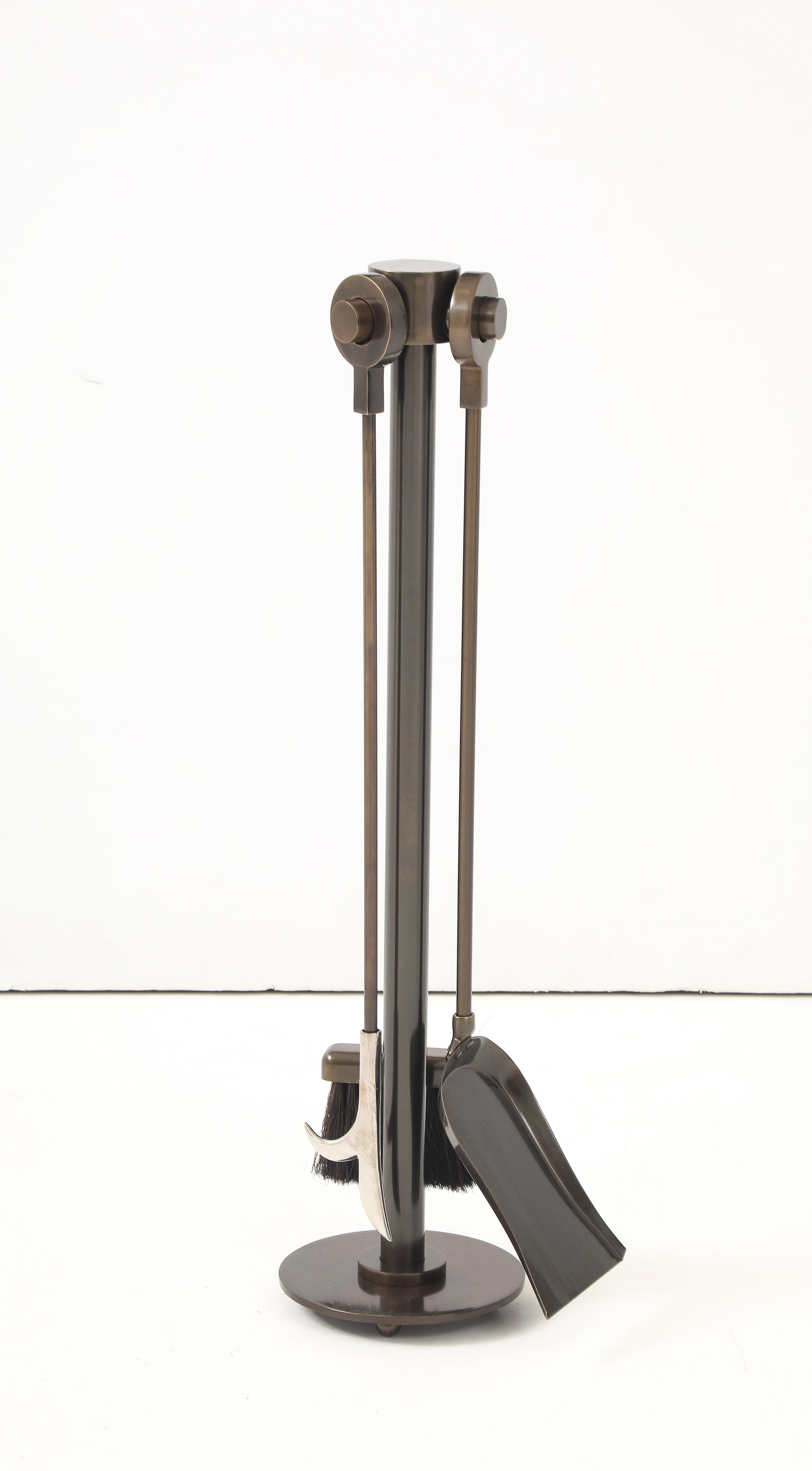 American Danny Alessandro Bronze Firetools Set For Sale